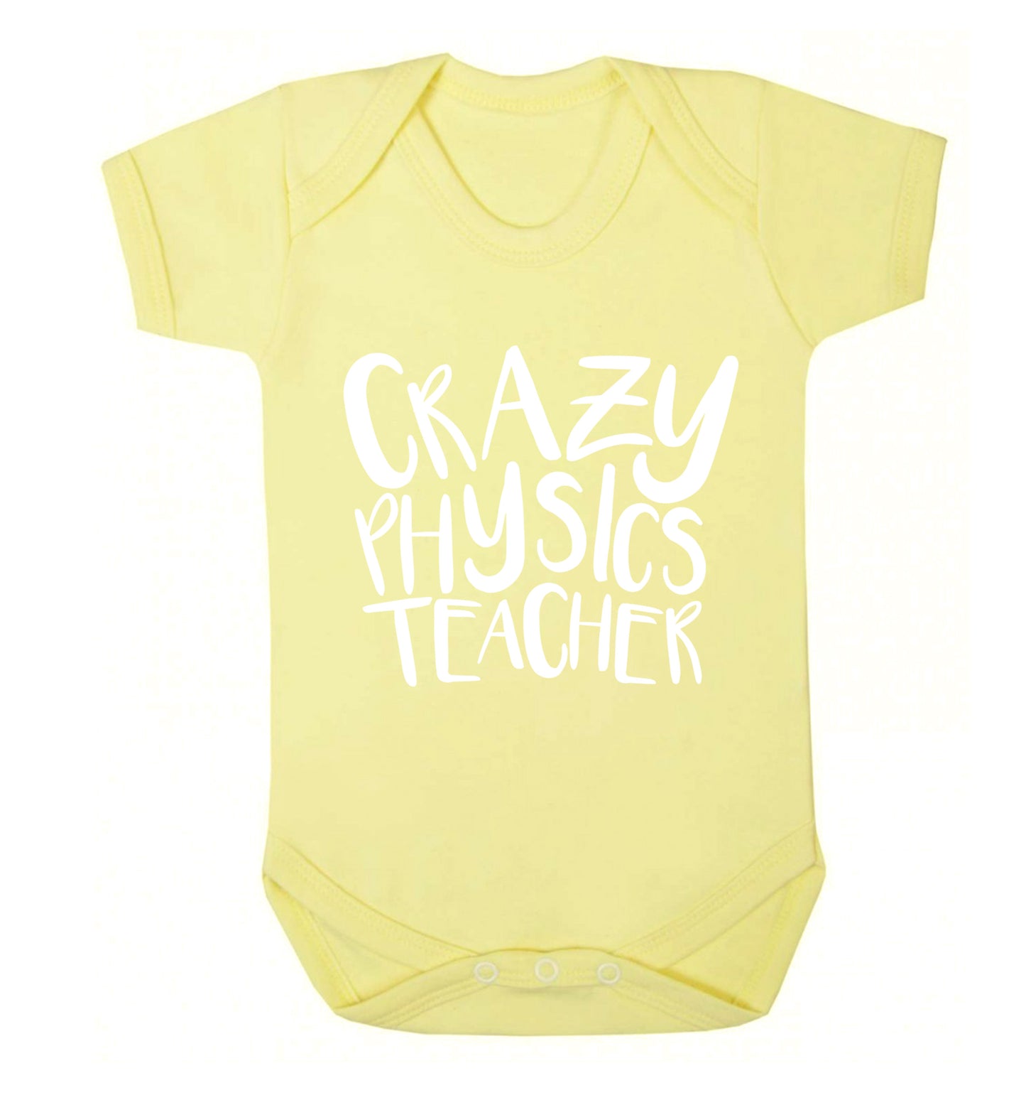 Crazy physics teacher Baby Vest pale yellow 18-24 months