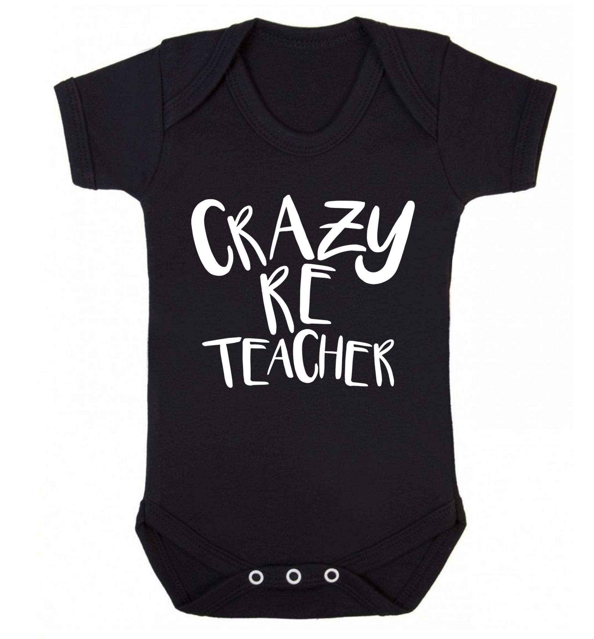 Crazy RE teacher Baby Vest black 18-24 months