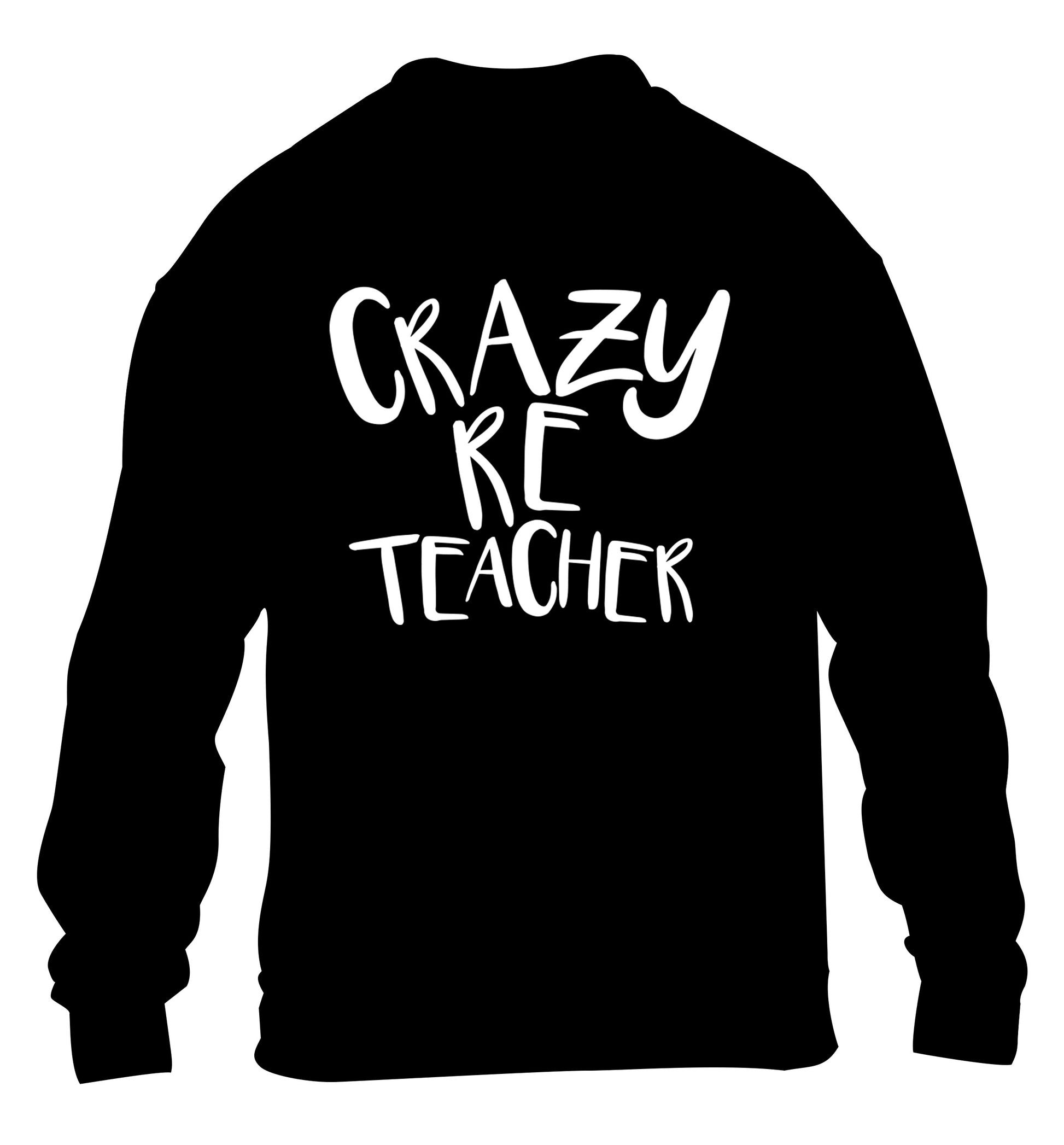 Crazy RE teacher children's black sweater 12-13 Years