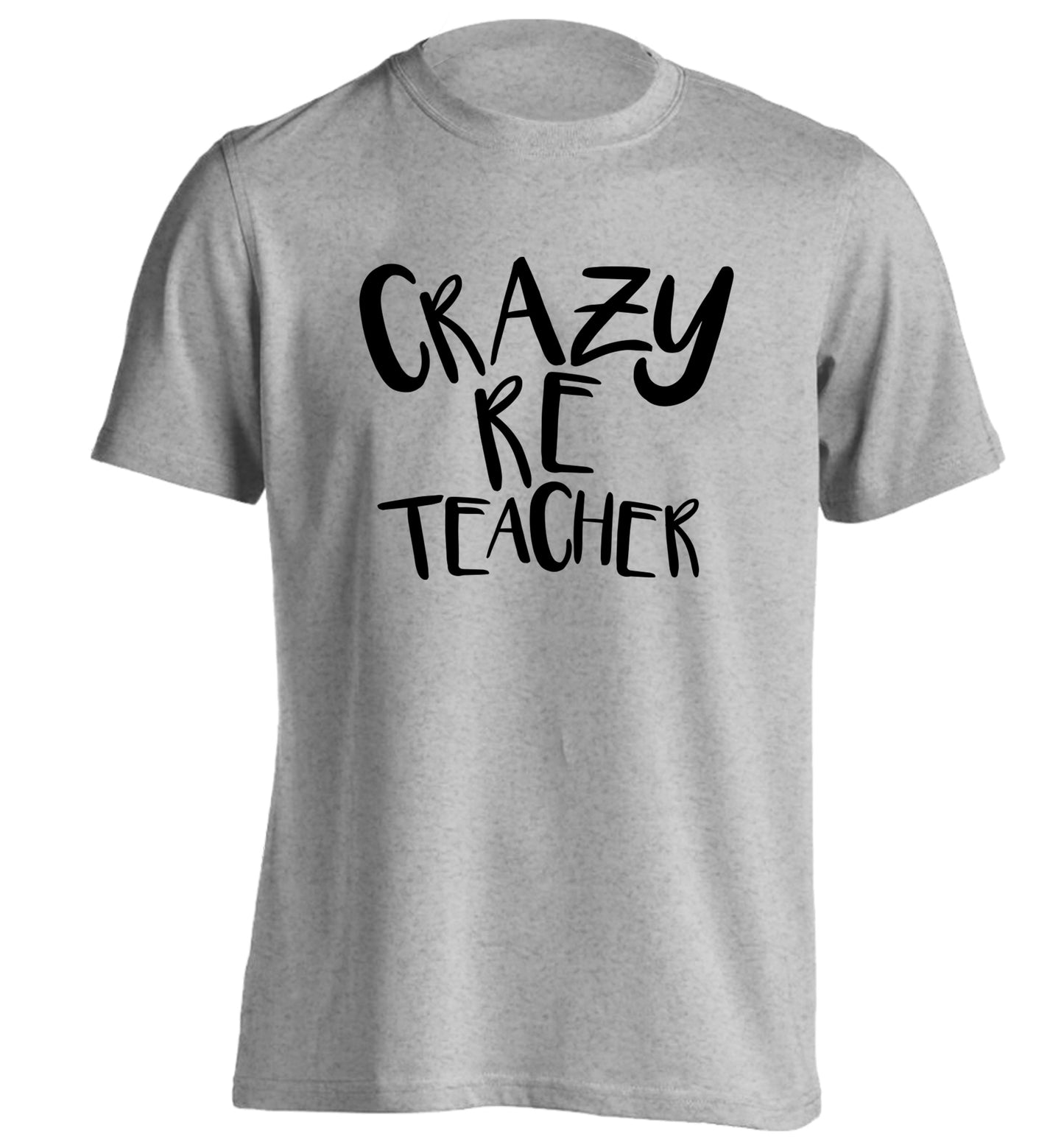 Crazy RE teacher adults unisex grey Tshirt 2XL