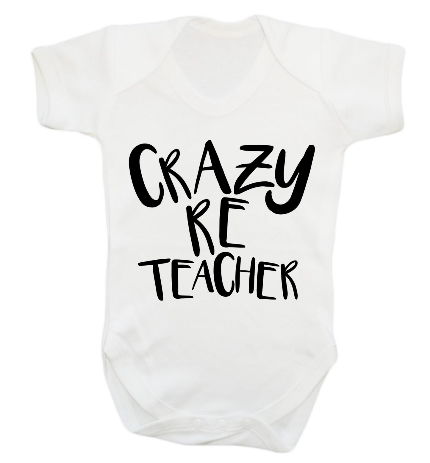 Crazy RE teacher Baby Vest white 18-24 months