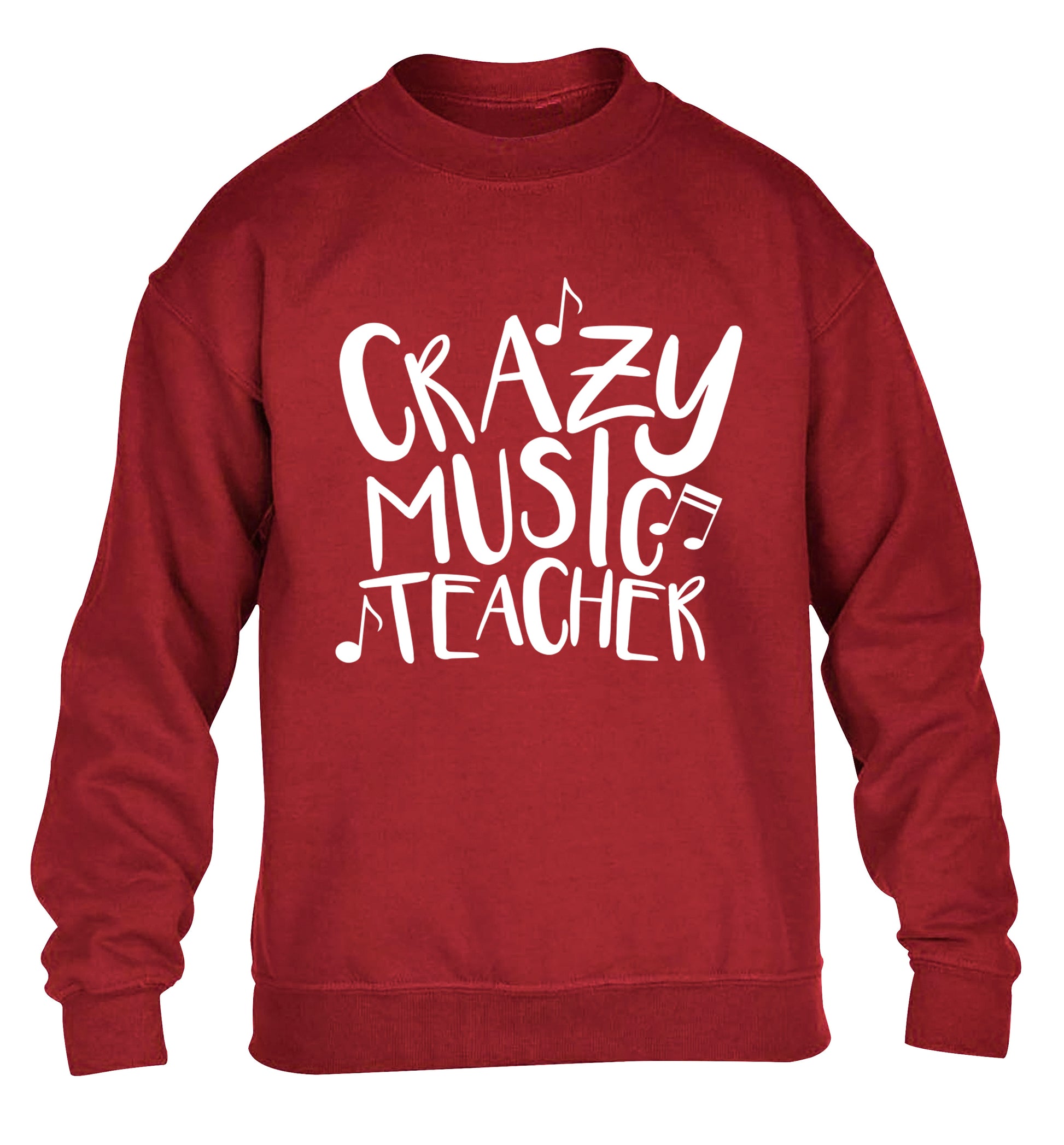 Crazy music teacher children's grey sweater 12-13 Years