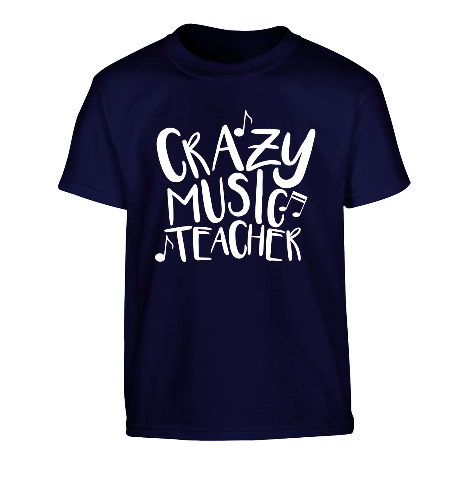 Crazy music teacher Children's navy Tshirt 12-13 Years