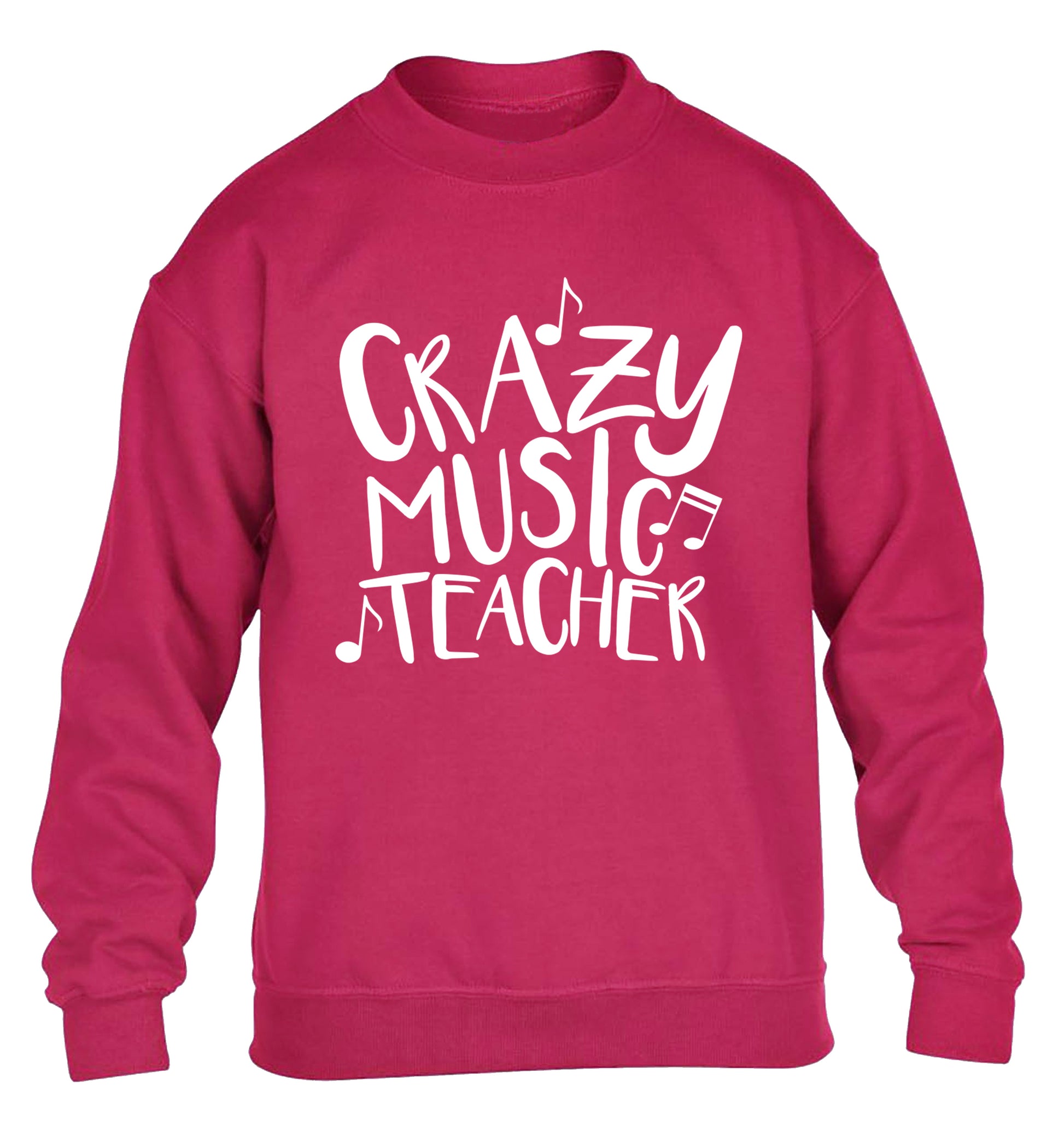 Crazy music teacher children's pink sweater 12-13 Years