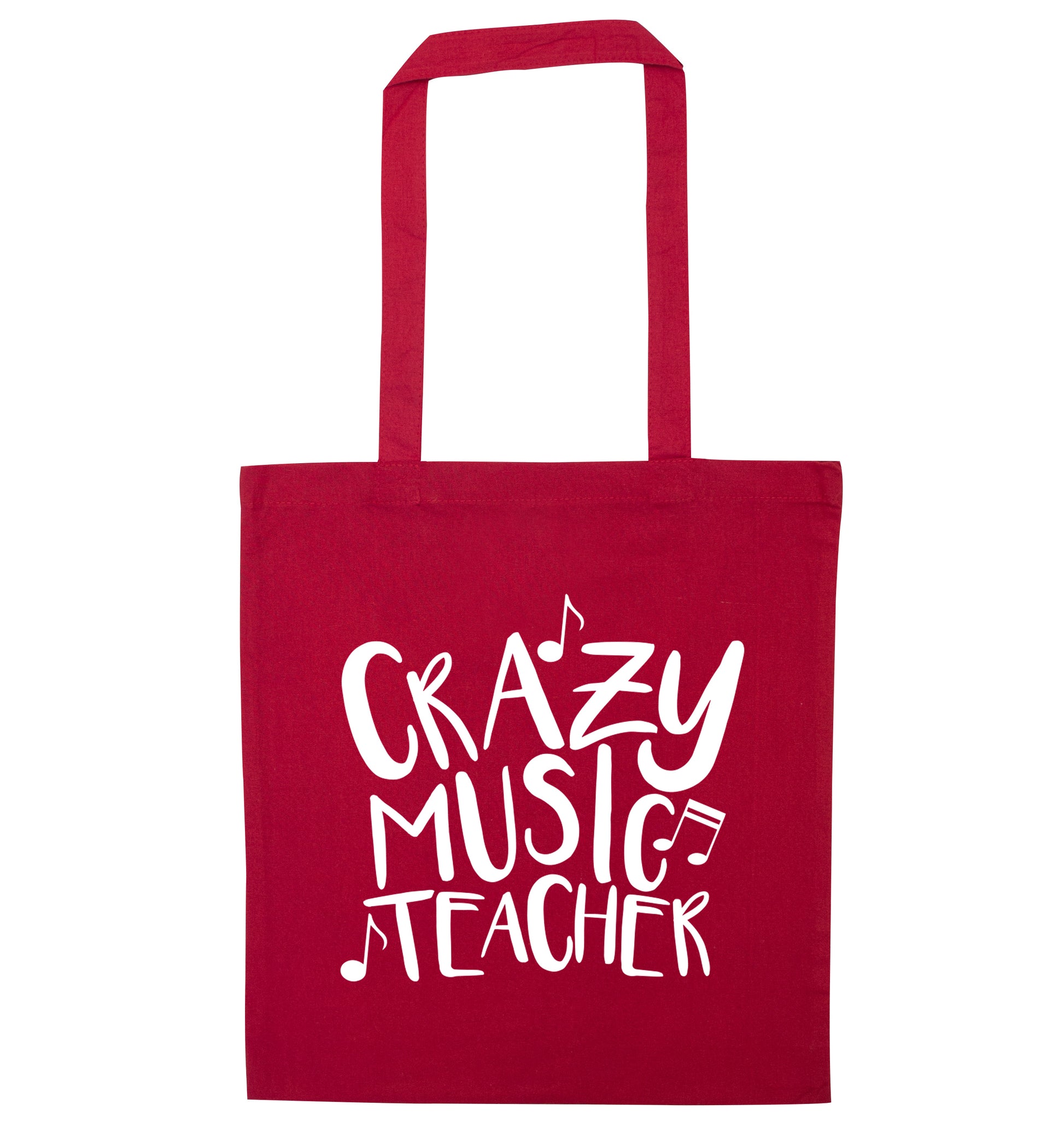 Crazy music teacher red tote bag