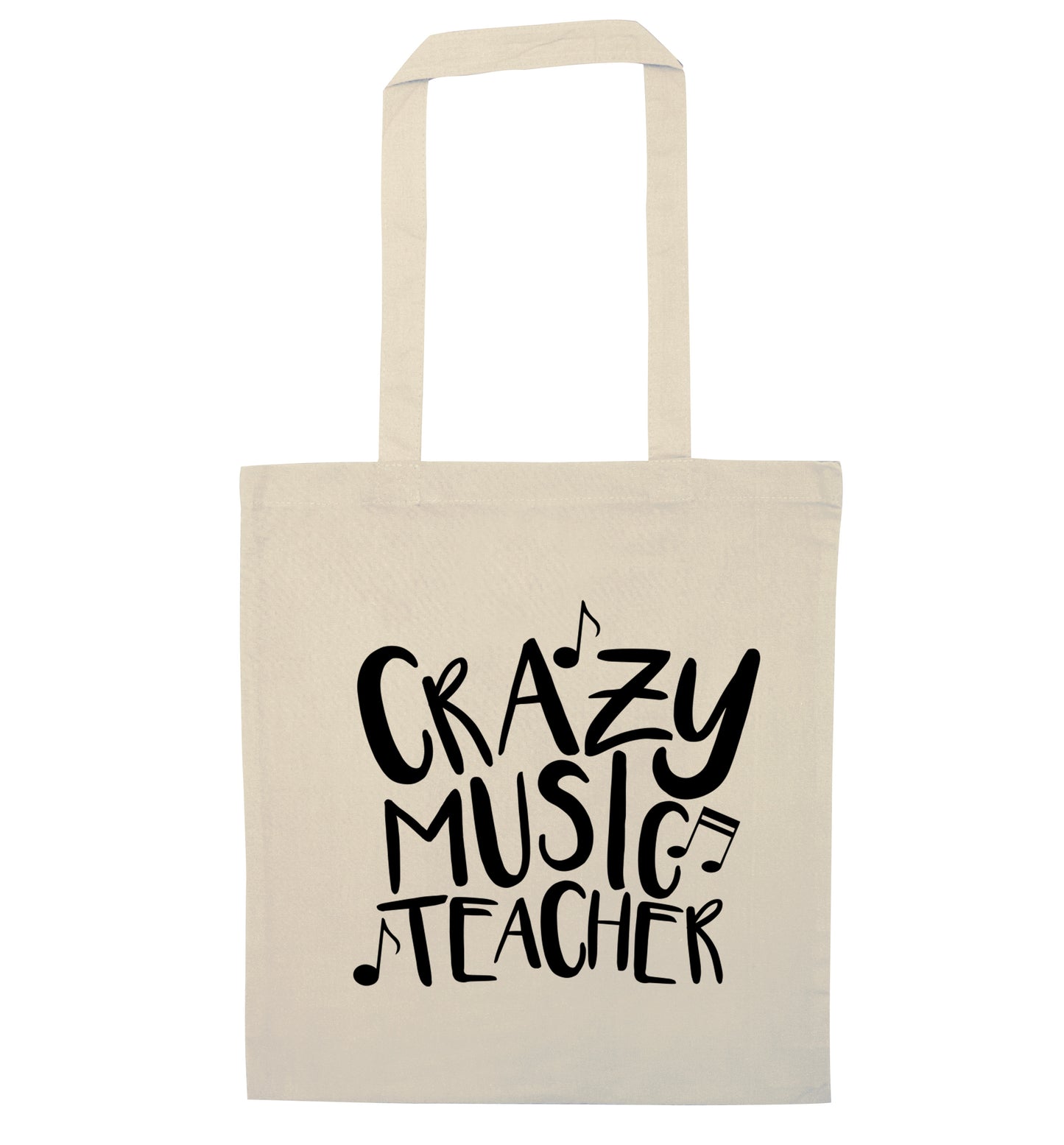 Crazy music teacher natural tote bag