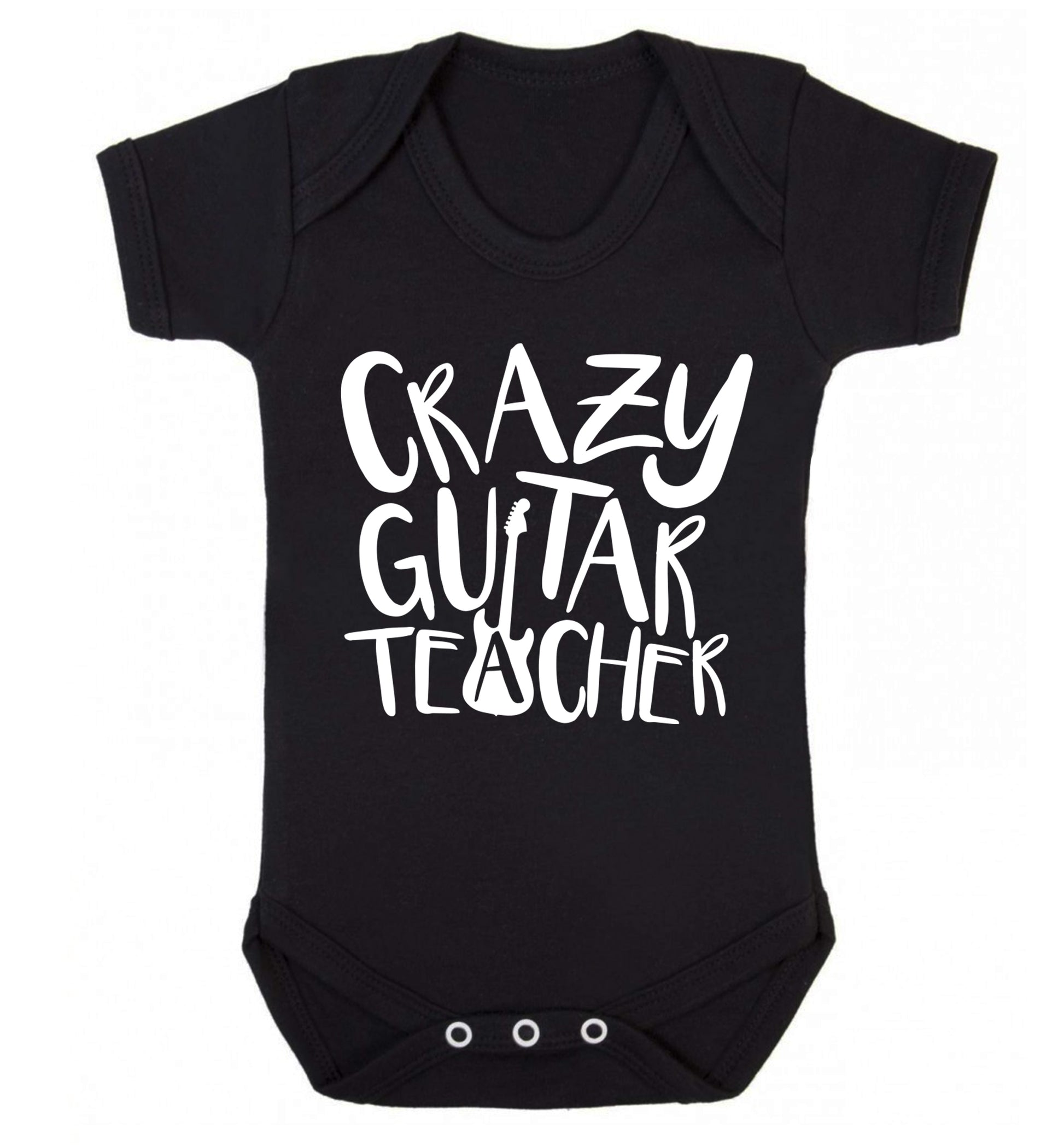 Crazy guitar teacher Baby Vest black 18-24 months