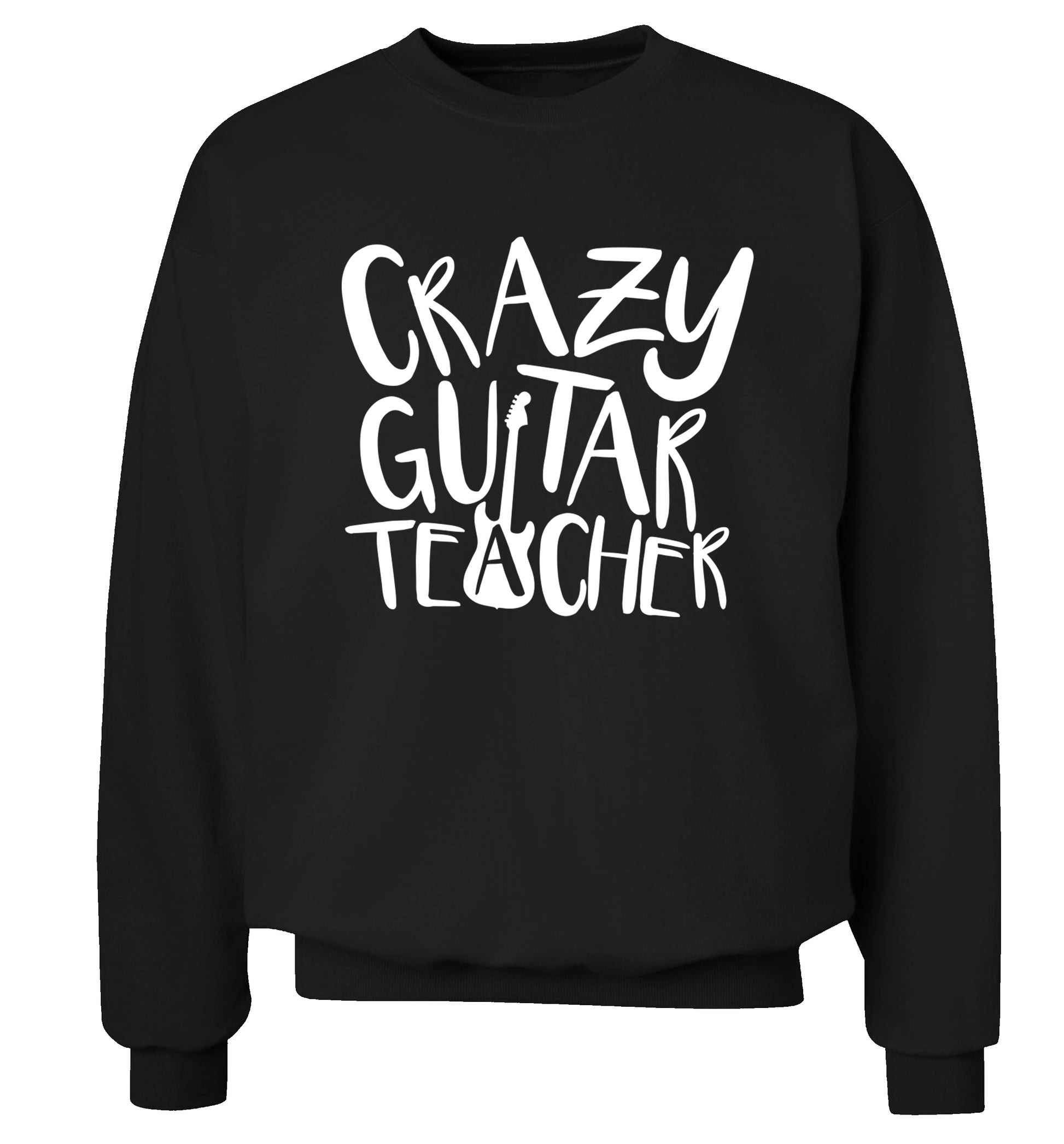 Crazy guitar teacher Adult's unisex black Sweater 2XL