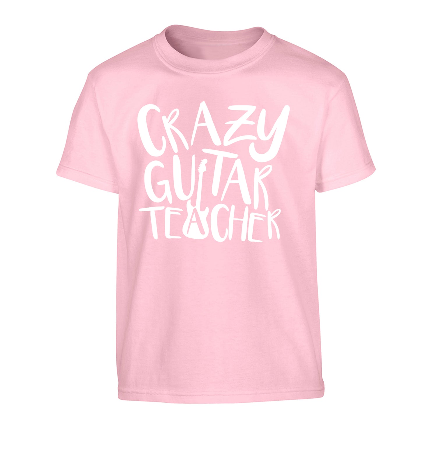 Crazy guitar teacher Children's light pink Tshirt 12-13 Years