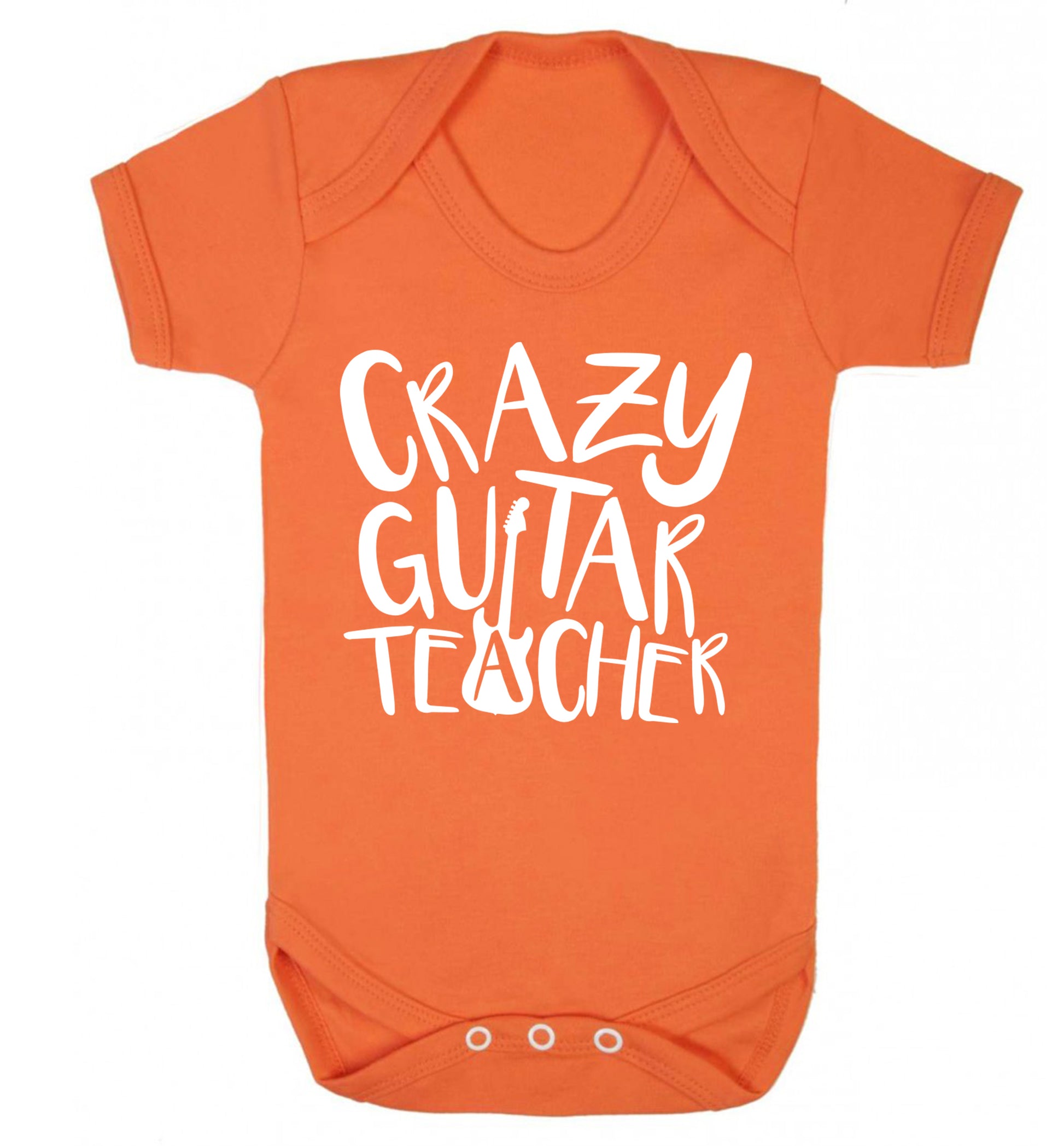 Crazy guitar teacher Baby Vest orange 18-24 months