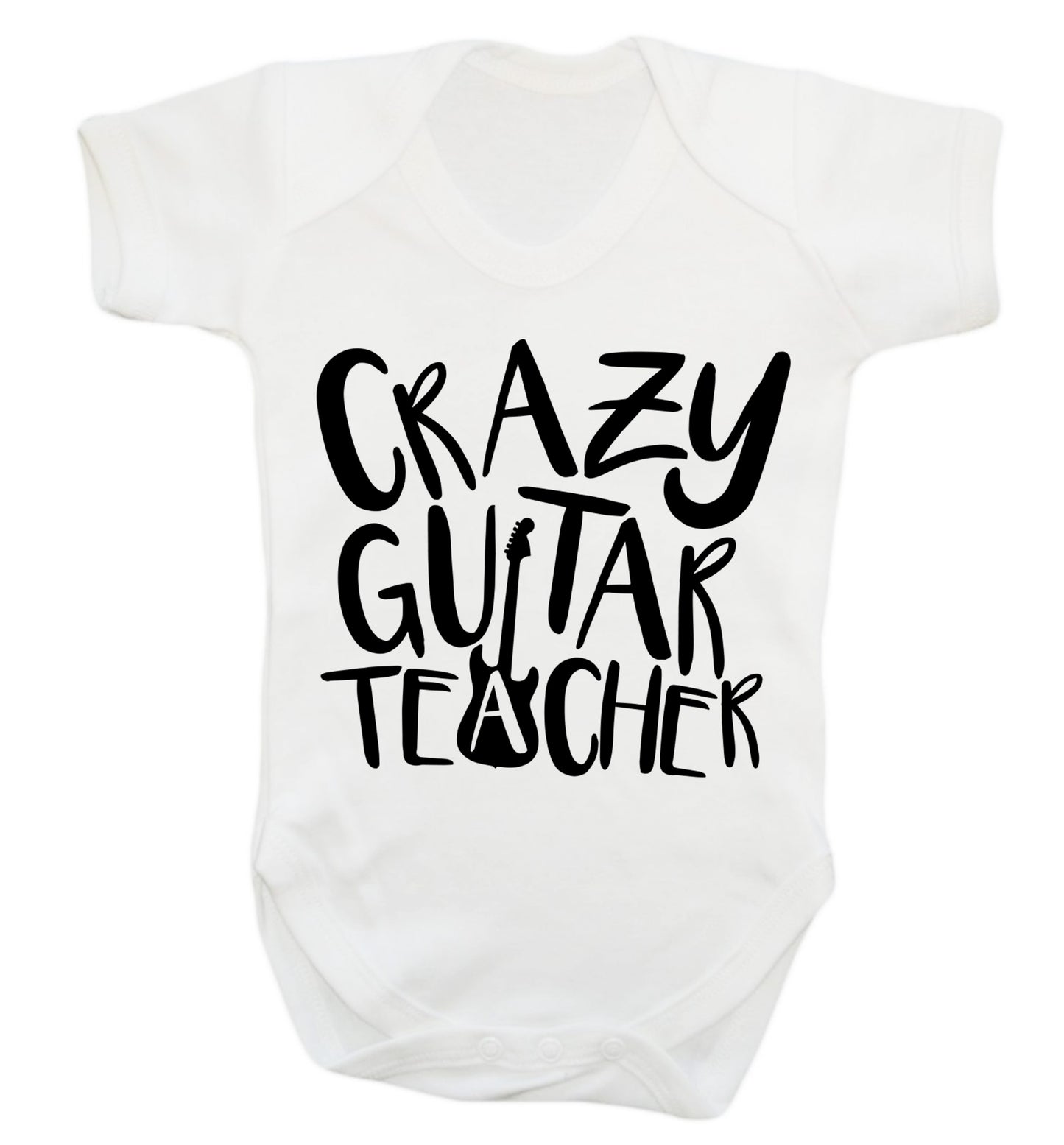 Crazy guitar teacher Baby Vest white 18-24 months