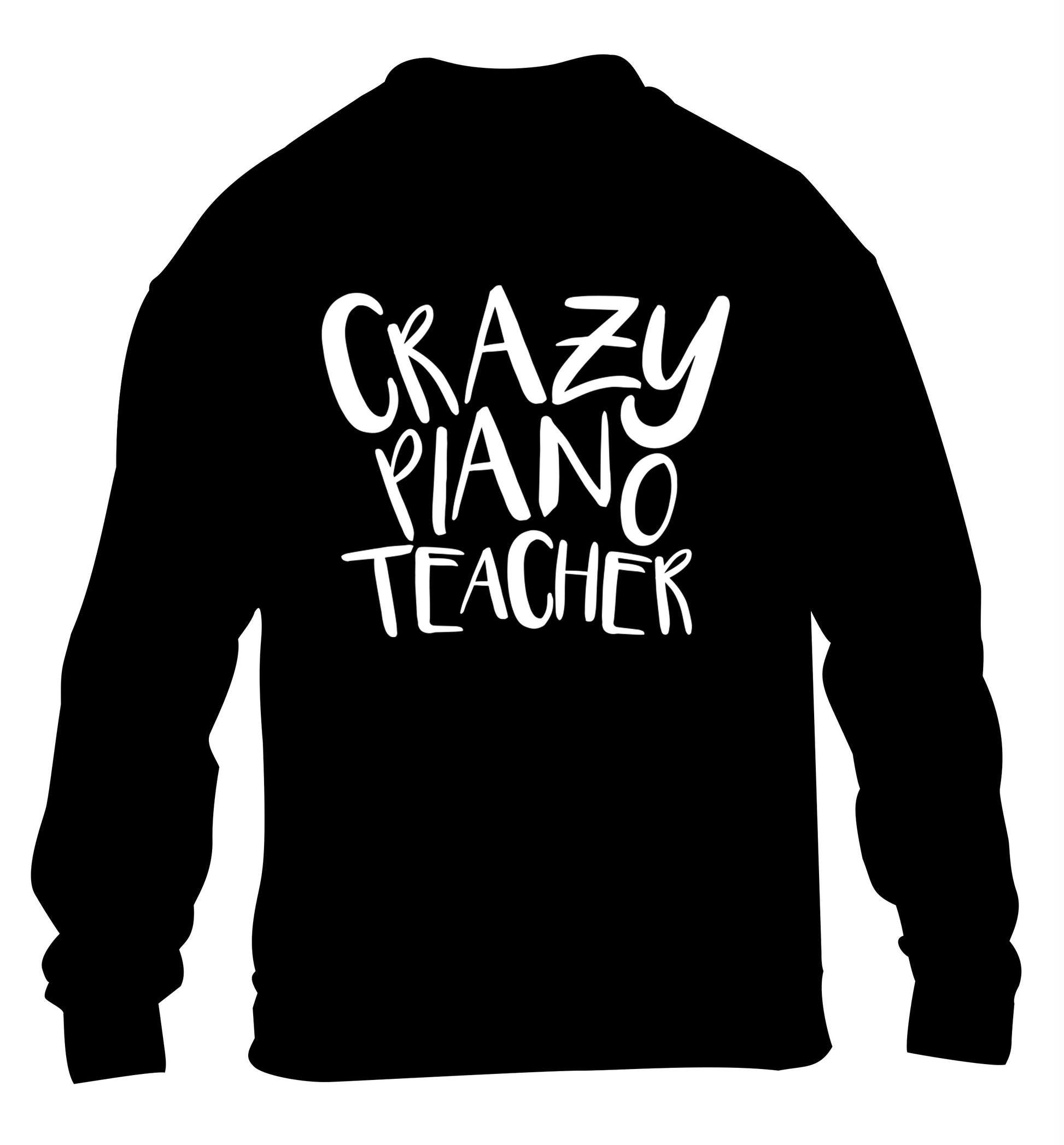 Crazy piano teacher children's black sweater 12-13 Years