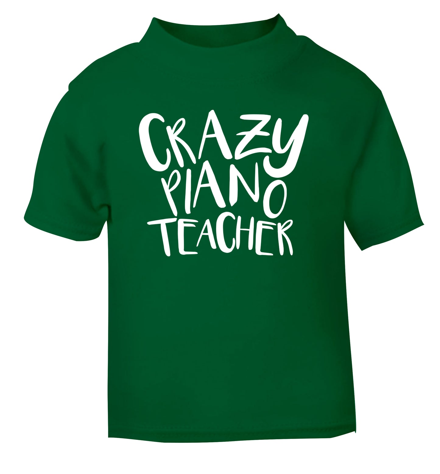 Crazy piano teacher green Baby Toddler Tshirt 2 Years