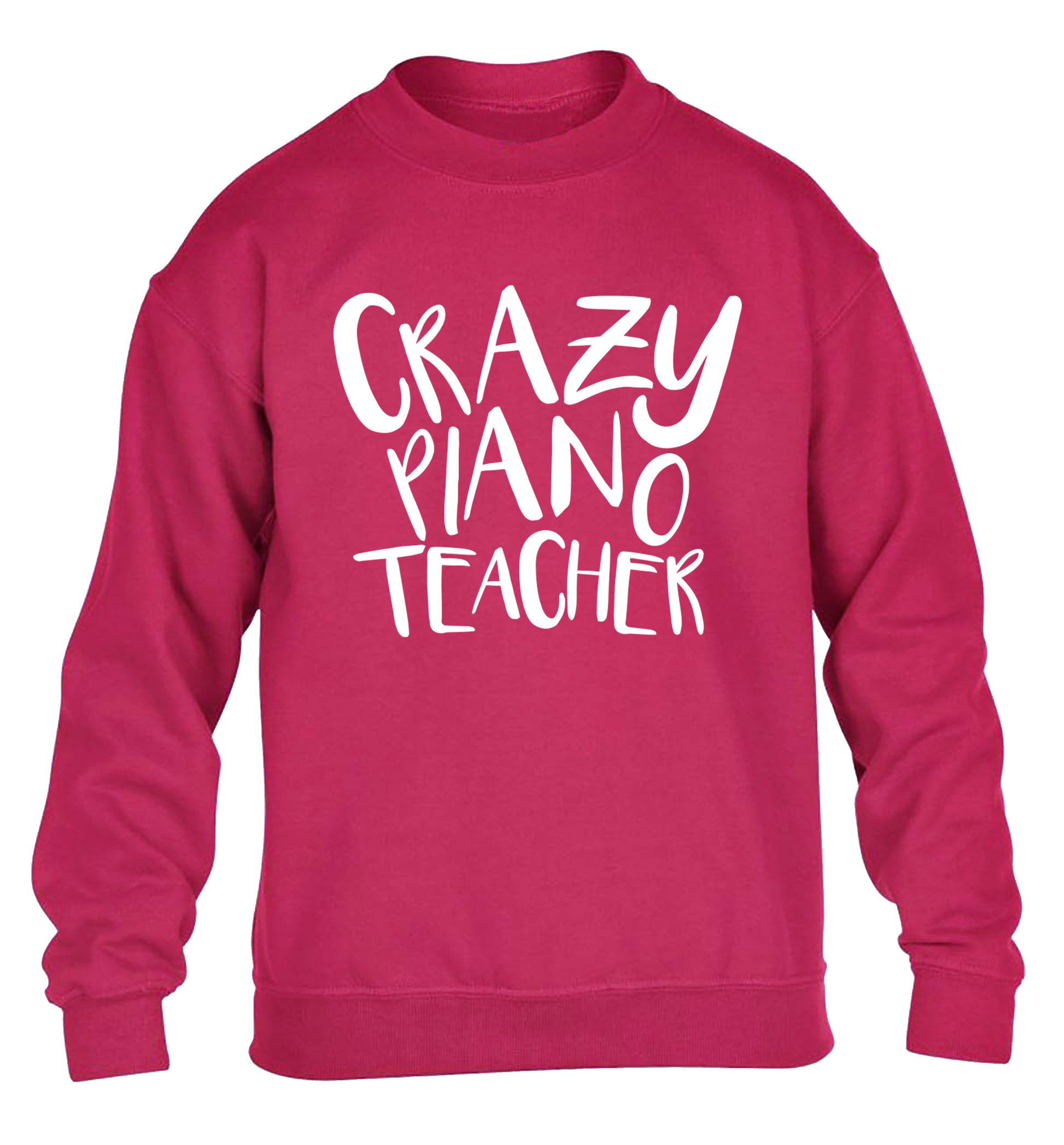 Crazy piano teacher children's pink sweater 12-13 Years