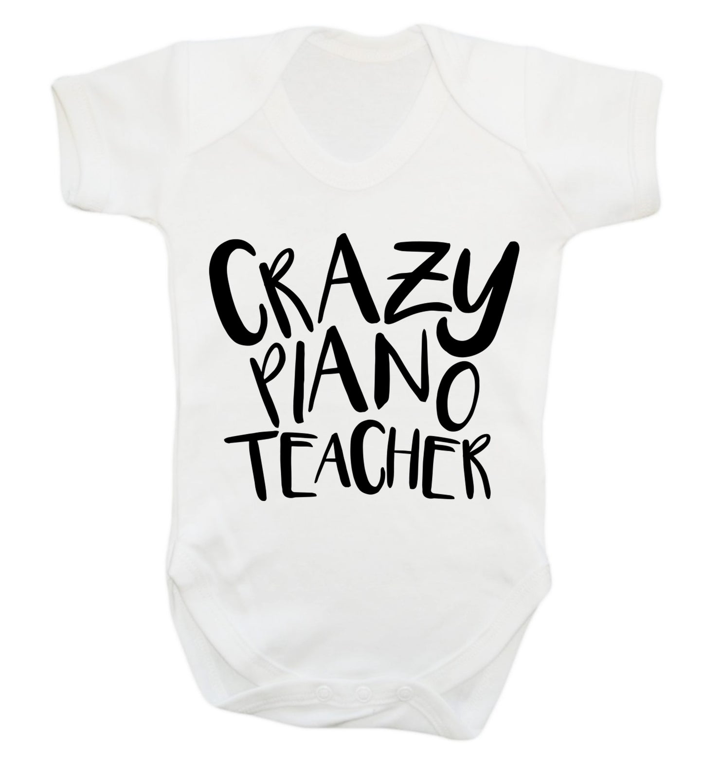 Crazy piano teacher Baby Vest white 18-24 months