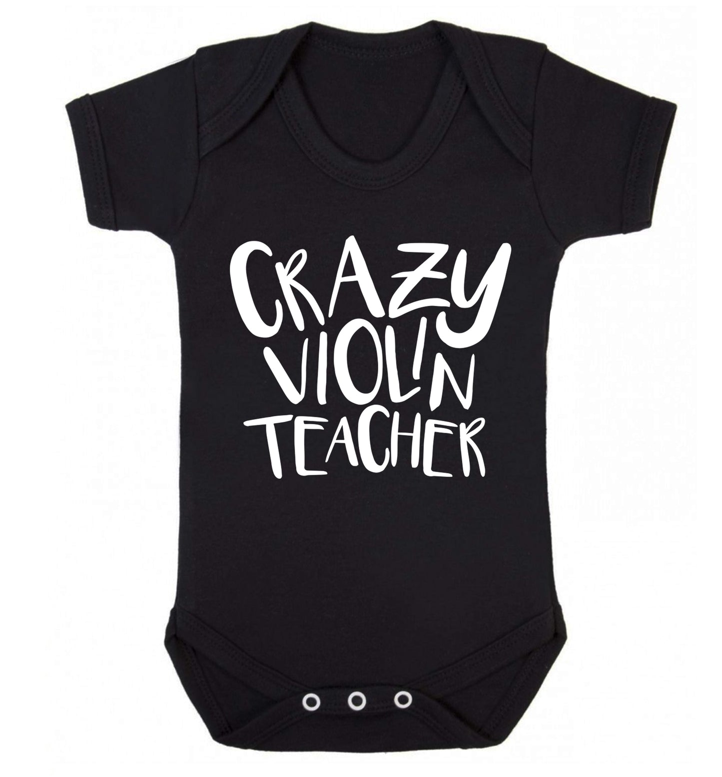 Crazy violin teacher Baby Vest black 18-24 months