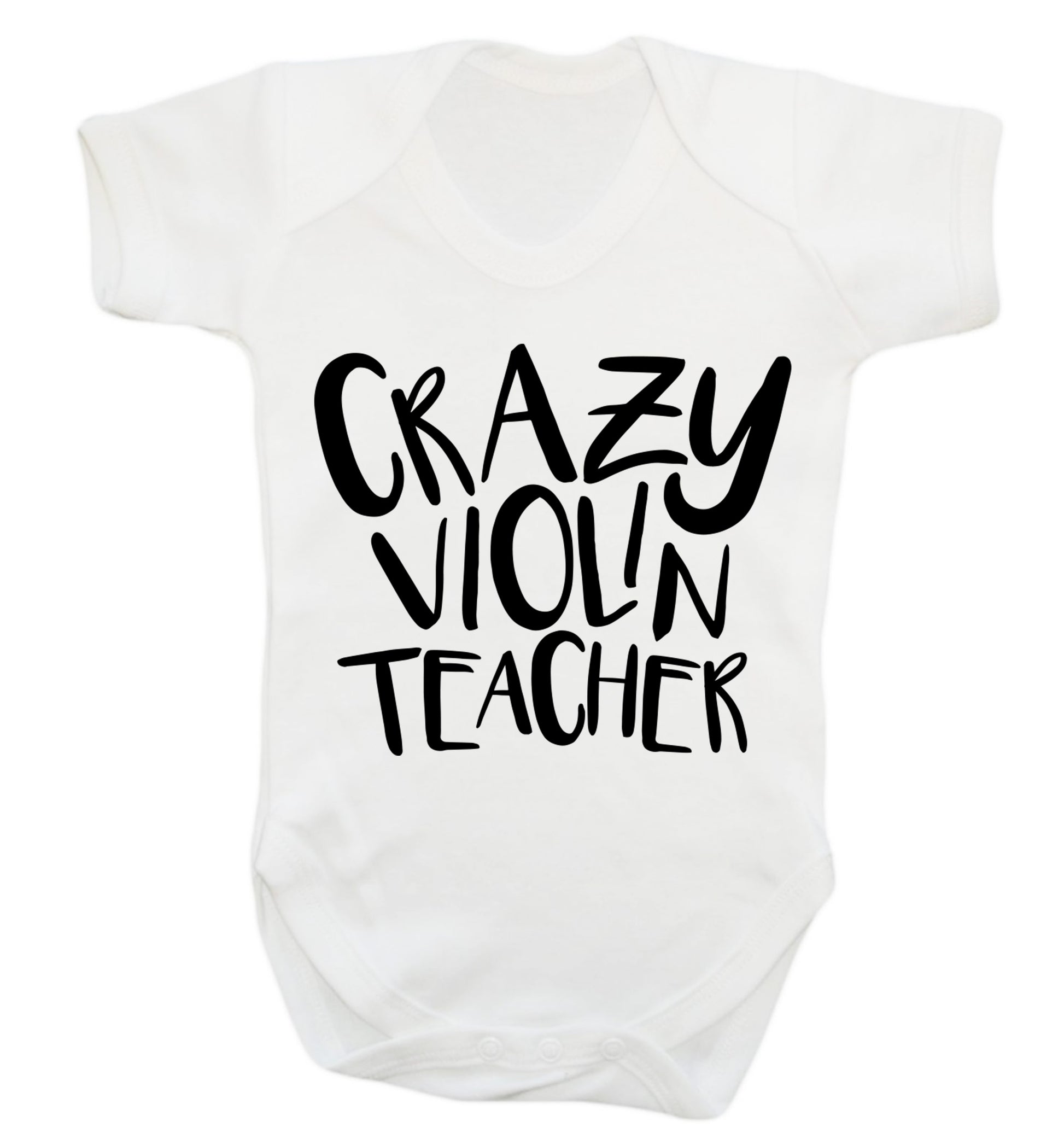 Crazy violin teacher Baby Vest white 18-24 months