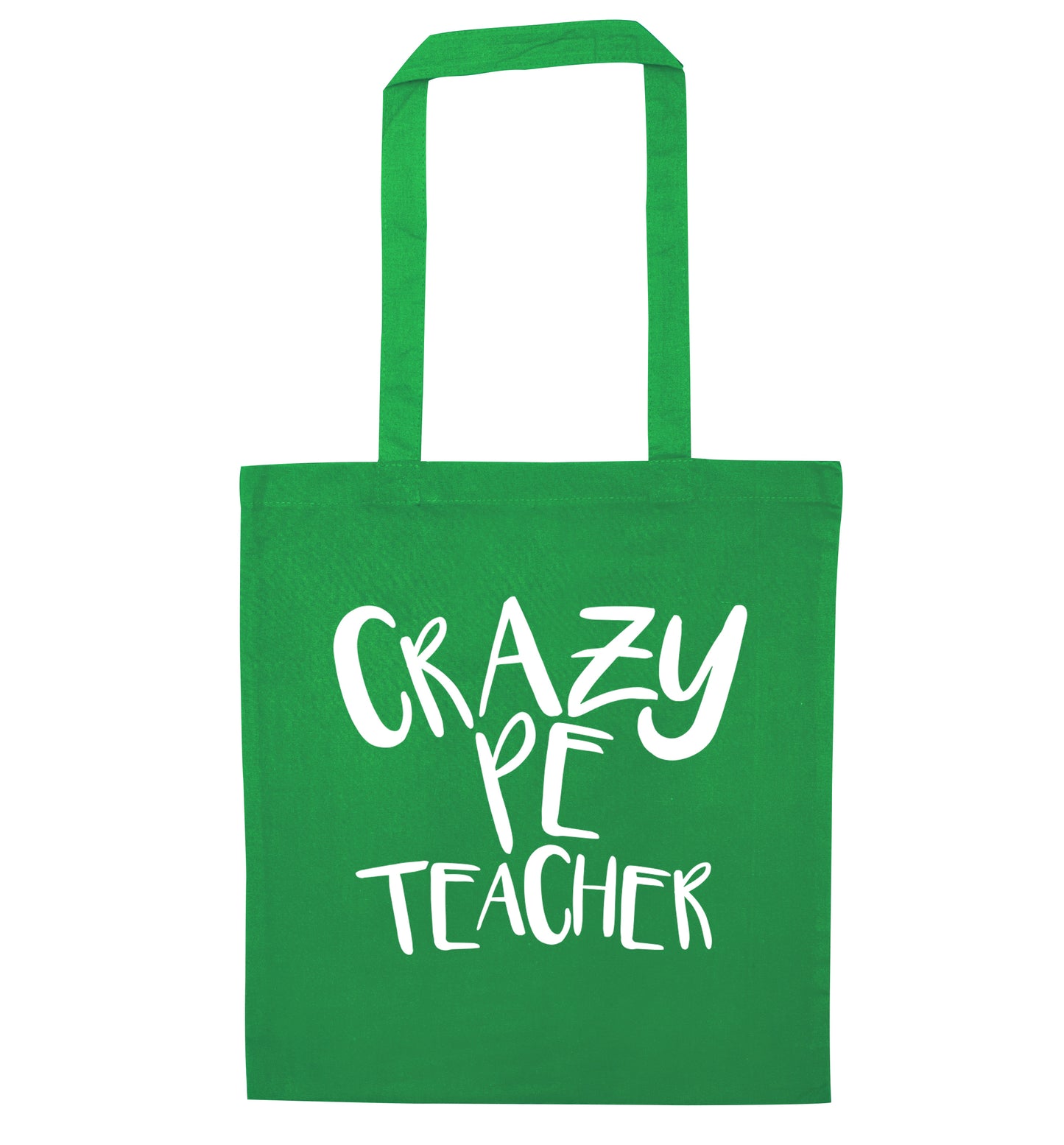 Crazy PE teacher green tote bag