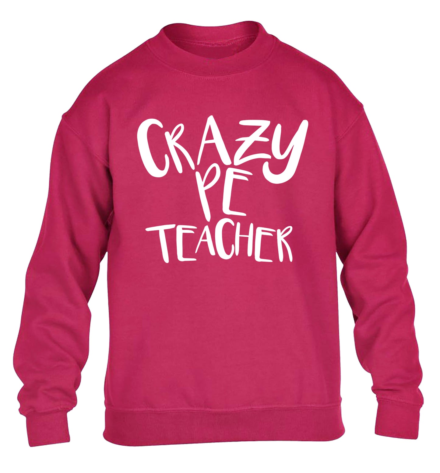 Crazy PE teacher children's pink sweater 12-13 Years