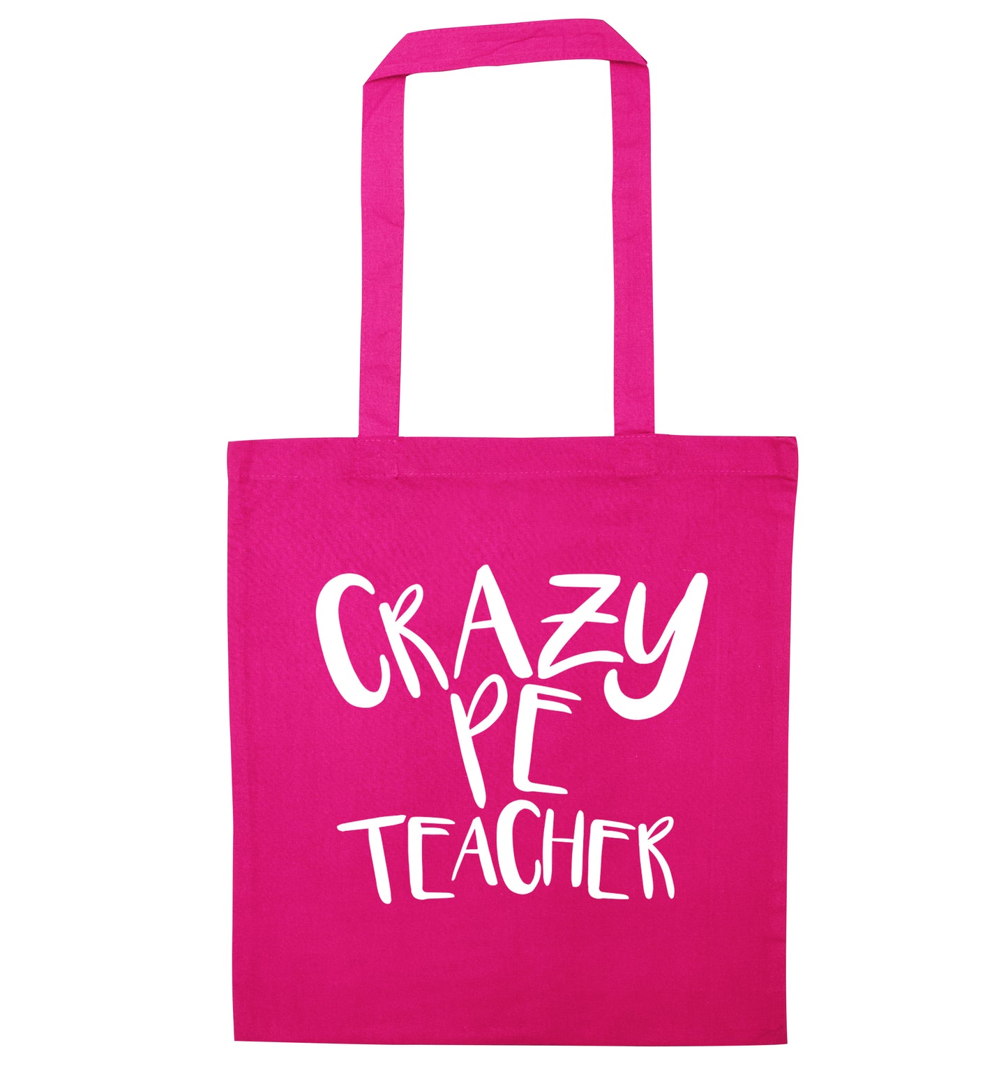 Crazy PE teacher pink tote bag