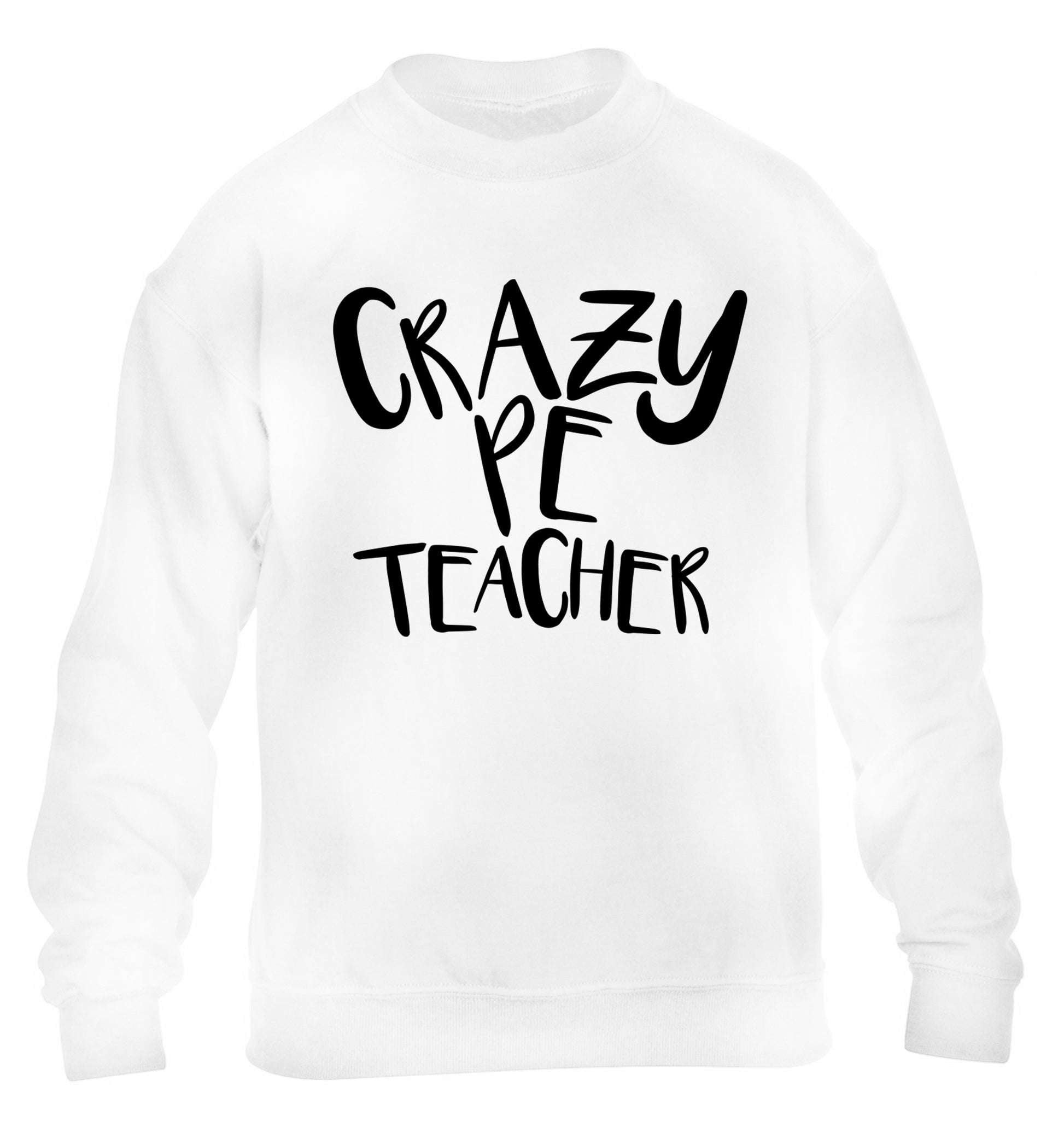 Crazy PE teacher children's white sweater 12-13 Years