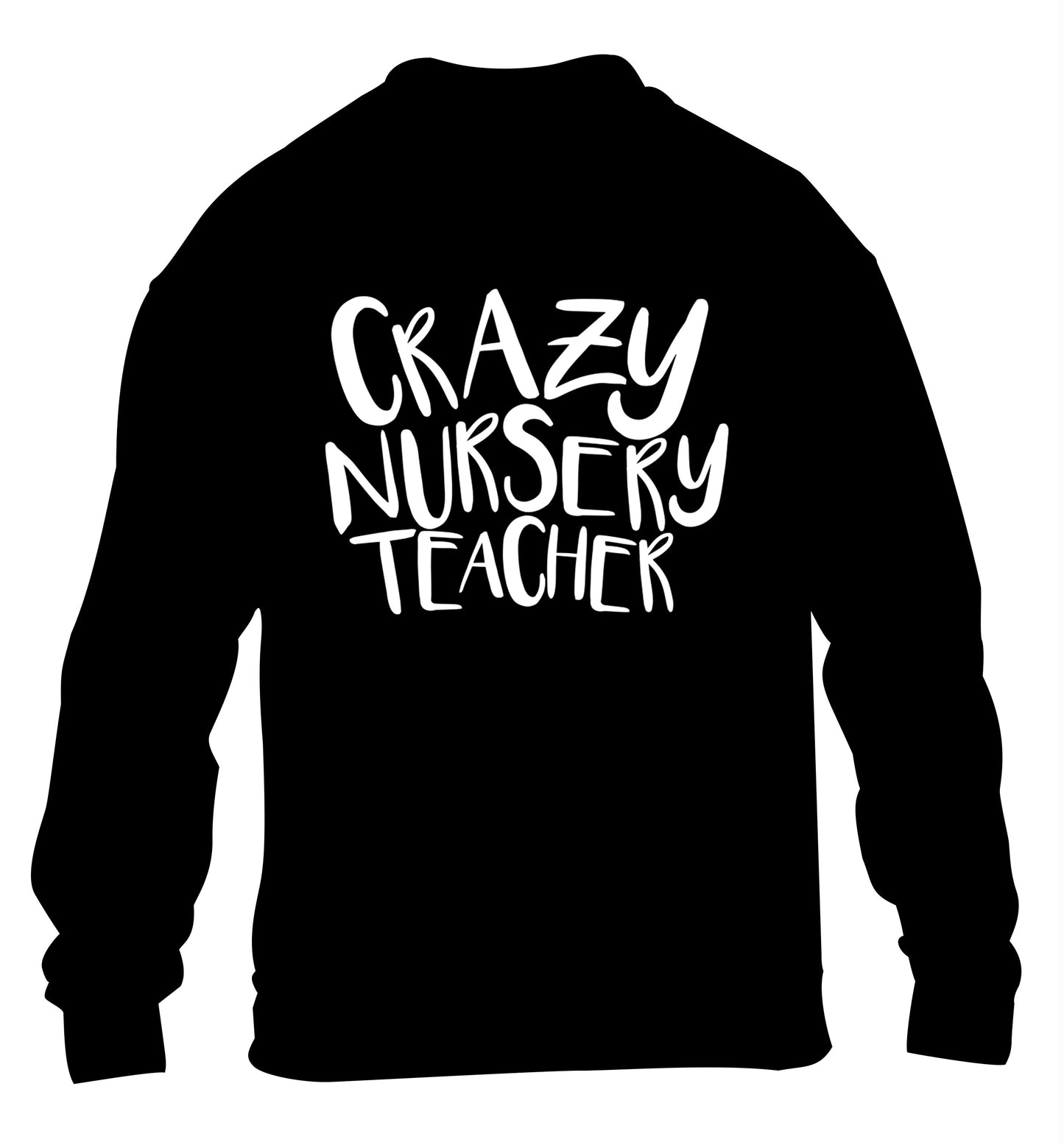 Crazy nursery teacher children's black sweater 12-13 Years