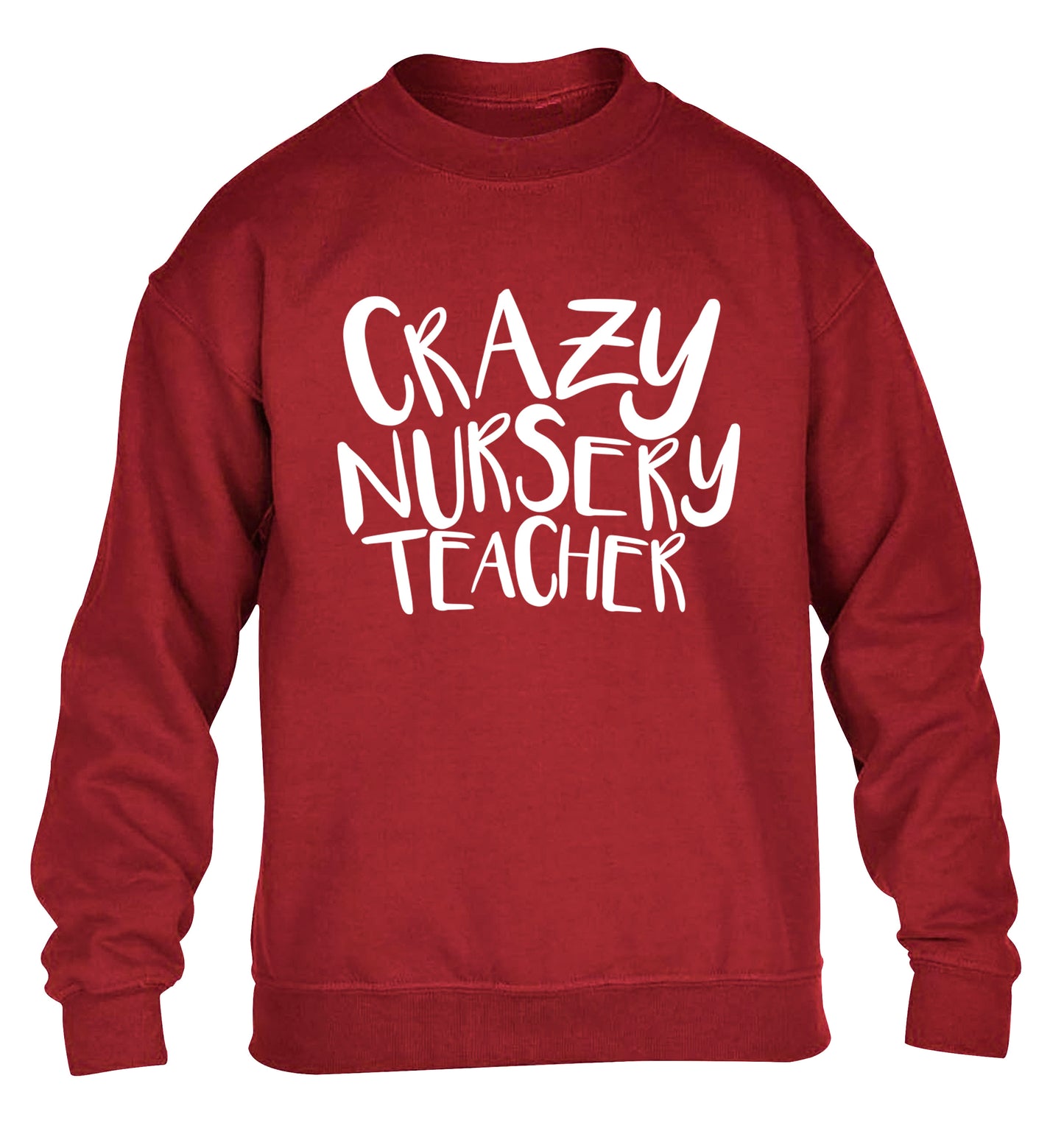 Crazy nursery teacher children's grey sweater 12-13 Years