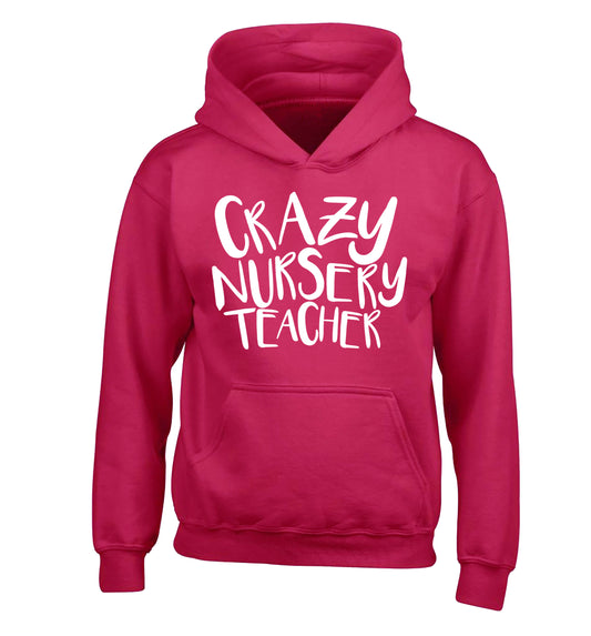 Crazy nursery teacher children's pink hoodie 12-13 Years