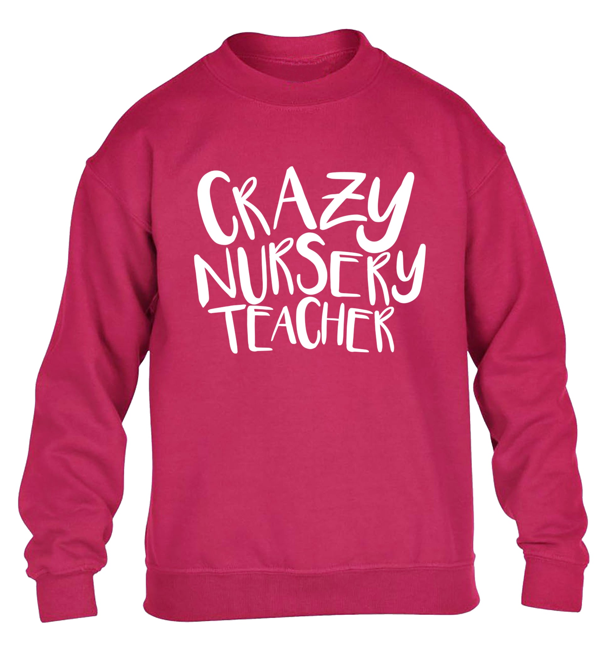 Crazy nursery teacher children's pink sweater 12-13 Years