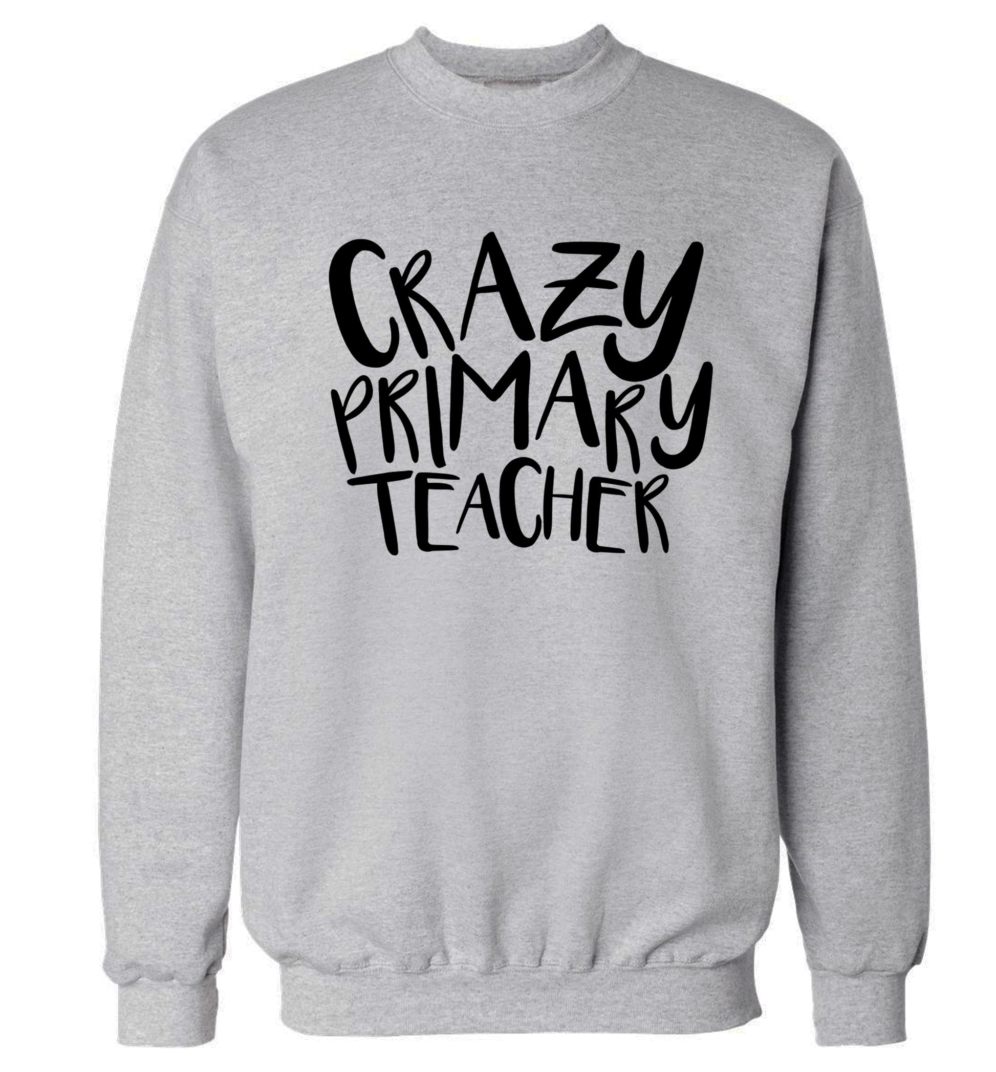 Crazy primary teacher Adult's unisex grey Sweater 2XL