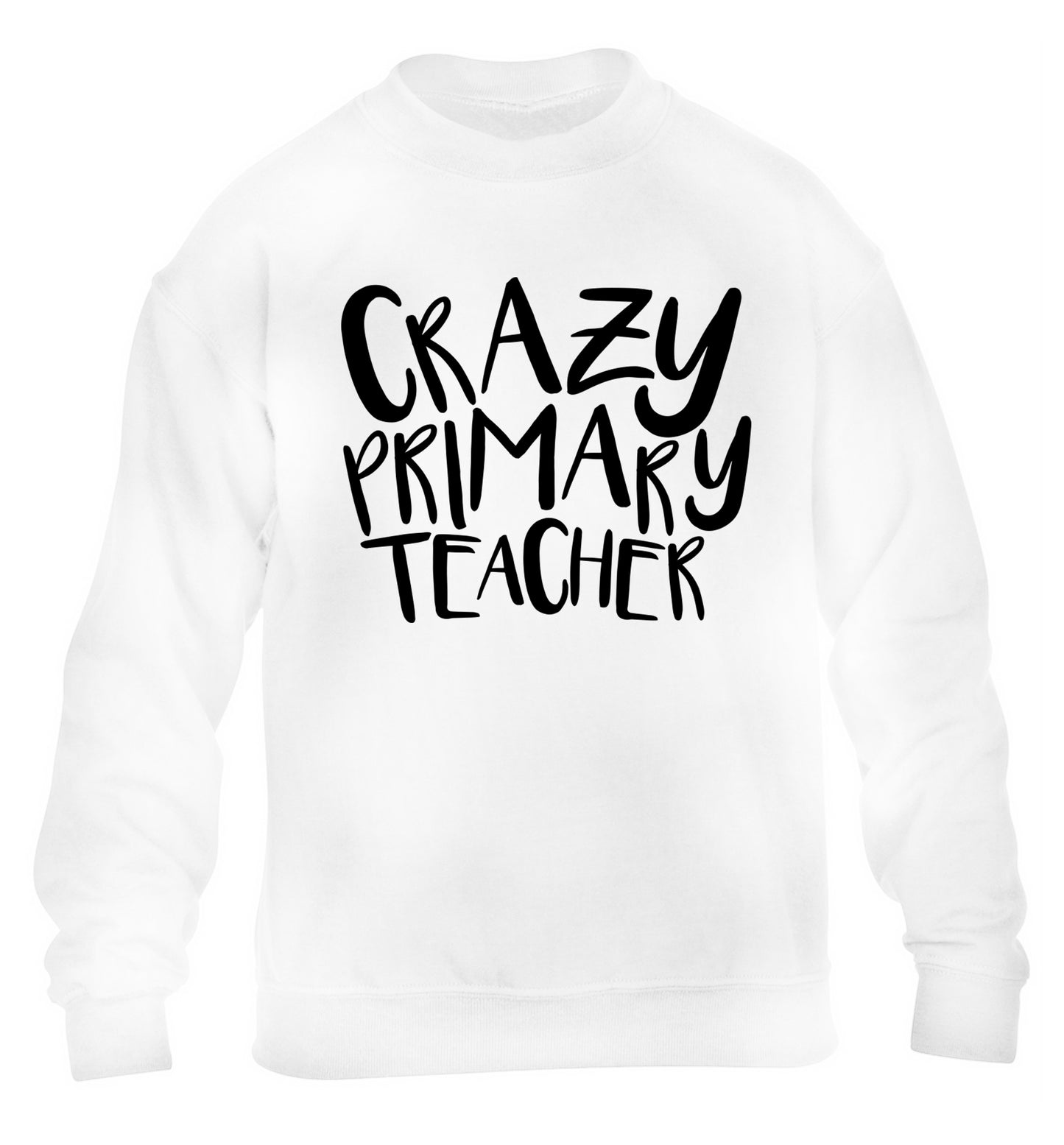 Crazy primary teacher children's white sweater 12-13 Years