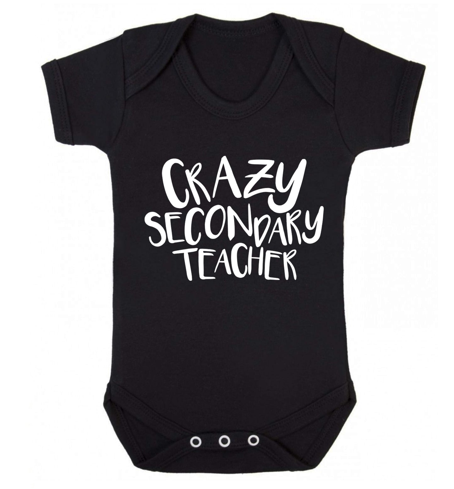 Crazy secondary teacher Baby Vest black 18-24 months