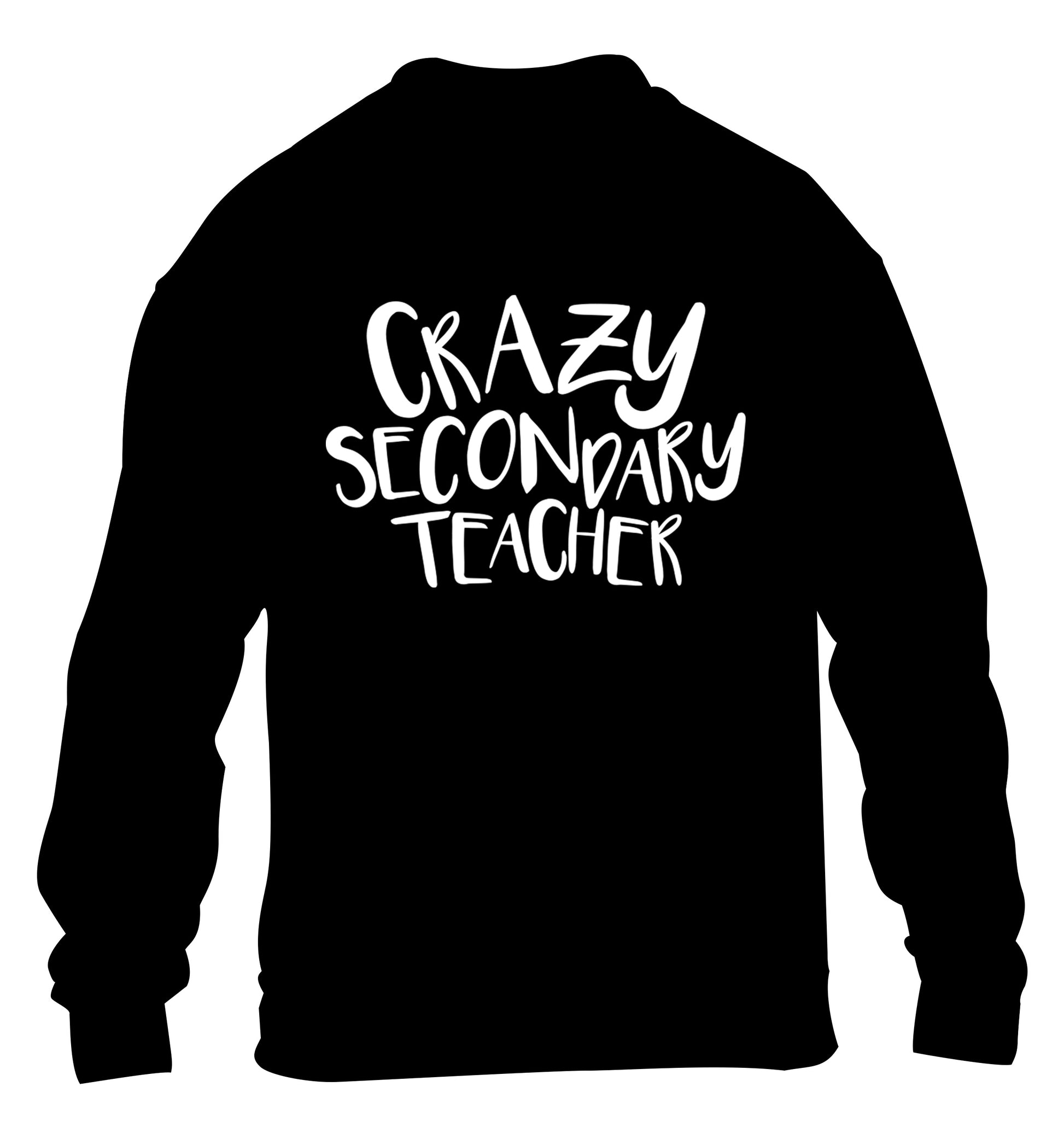 Crazy secondary teacher children's black sweater 12-13 Years