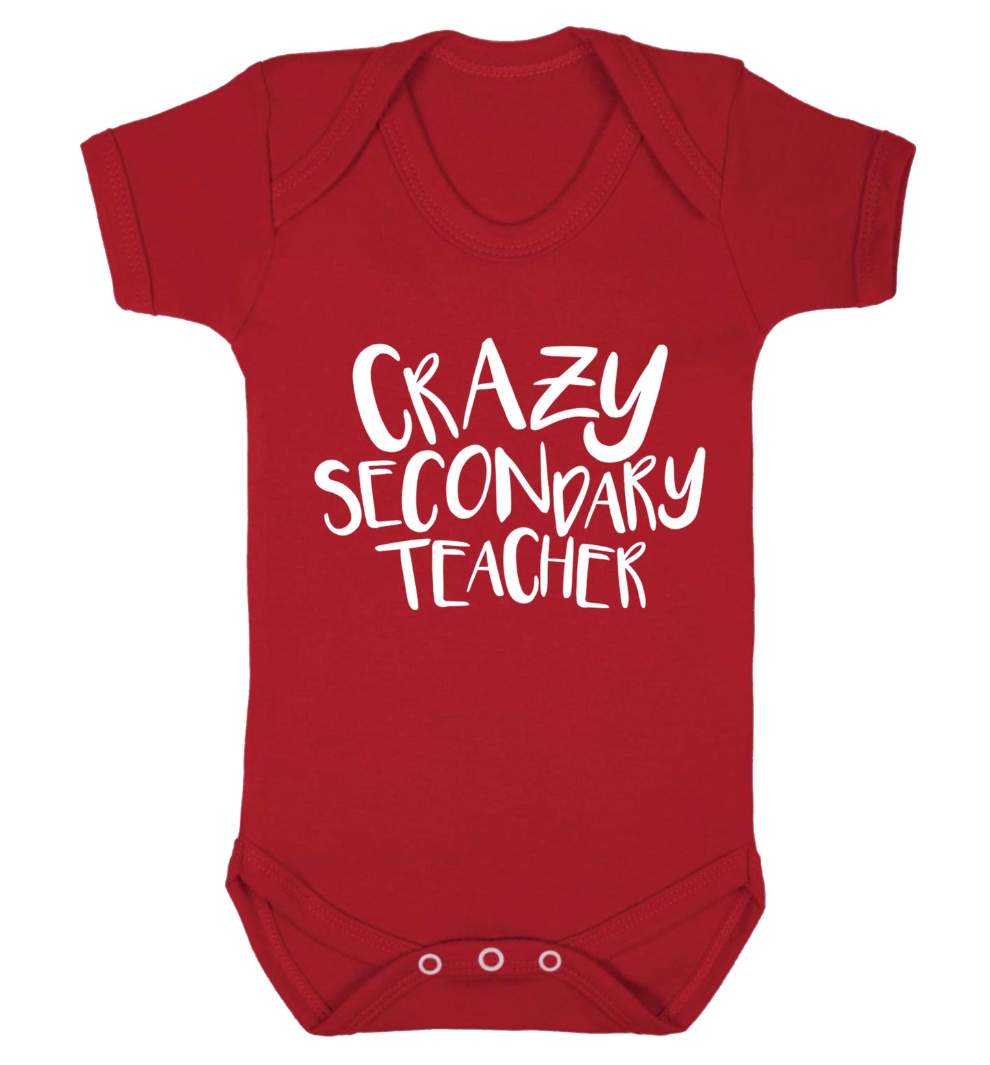 Crazy secondary teacher Baby Vest red 18-24 months