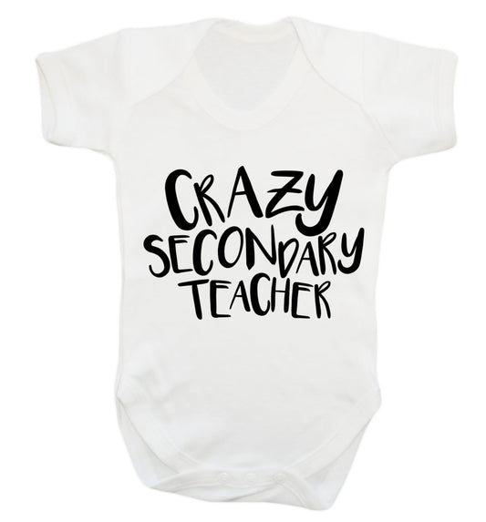 Crazy secondary teacher Baby Vest white 18-24 months