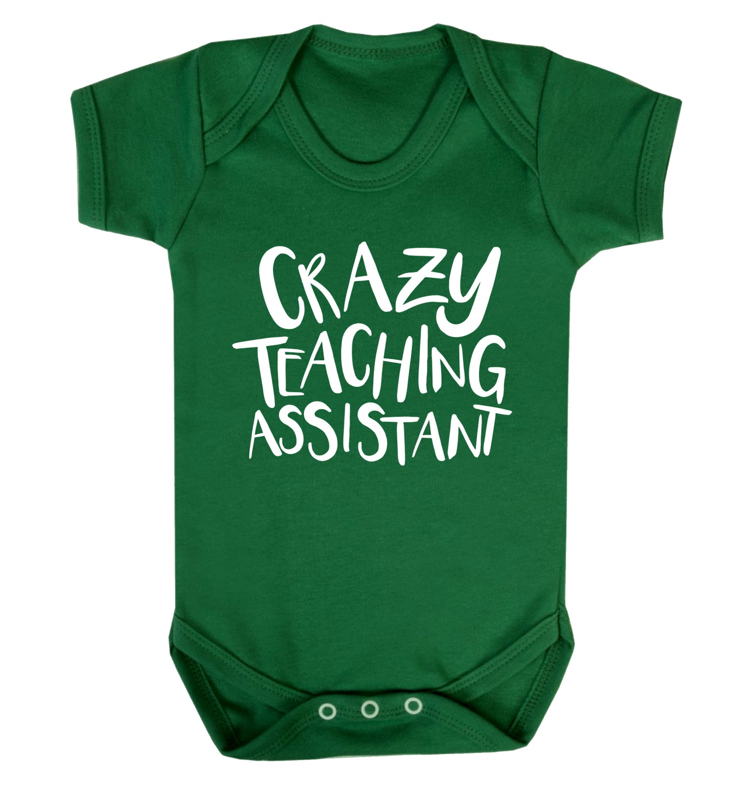 Crazy Teaching Assistant Baby Vest green 18-24 months