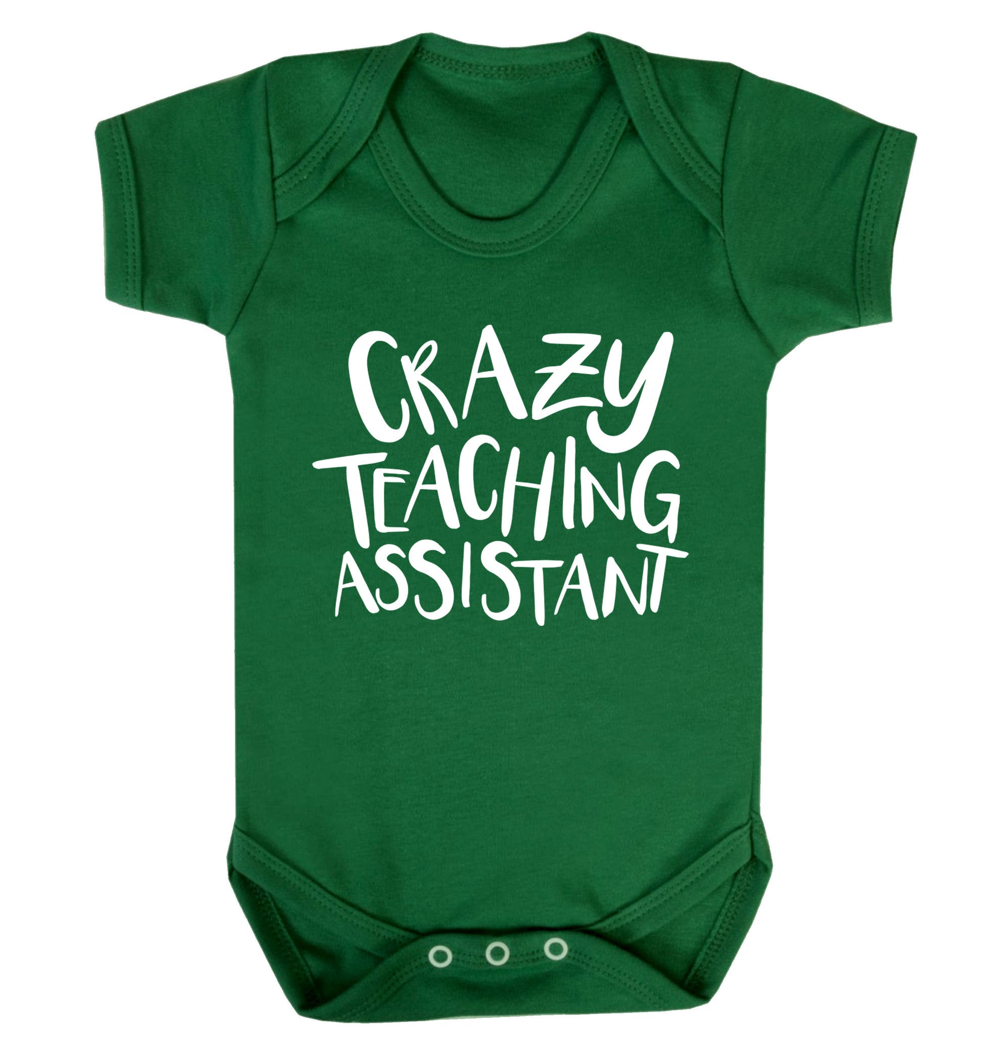 Crazy Teaching Assistant Baby Vest green 18-24 months