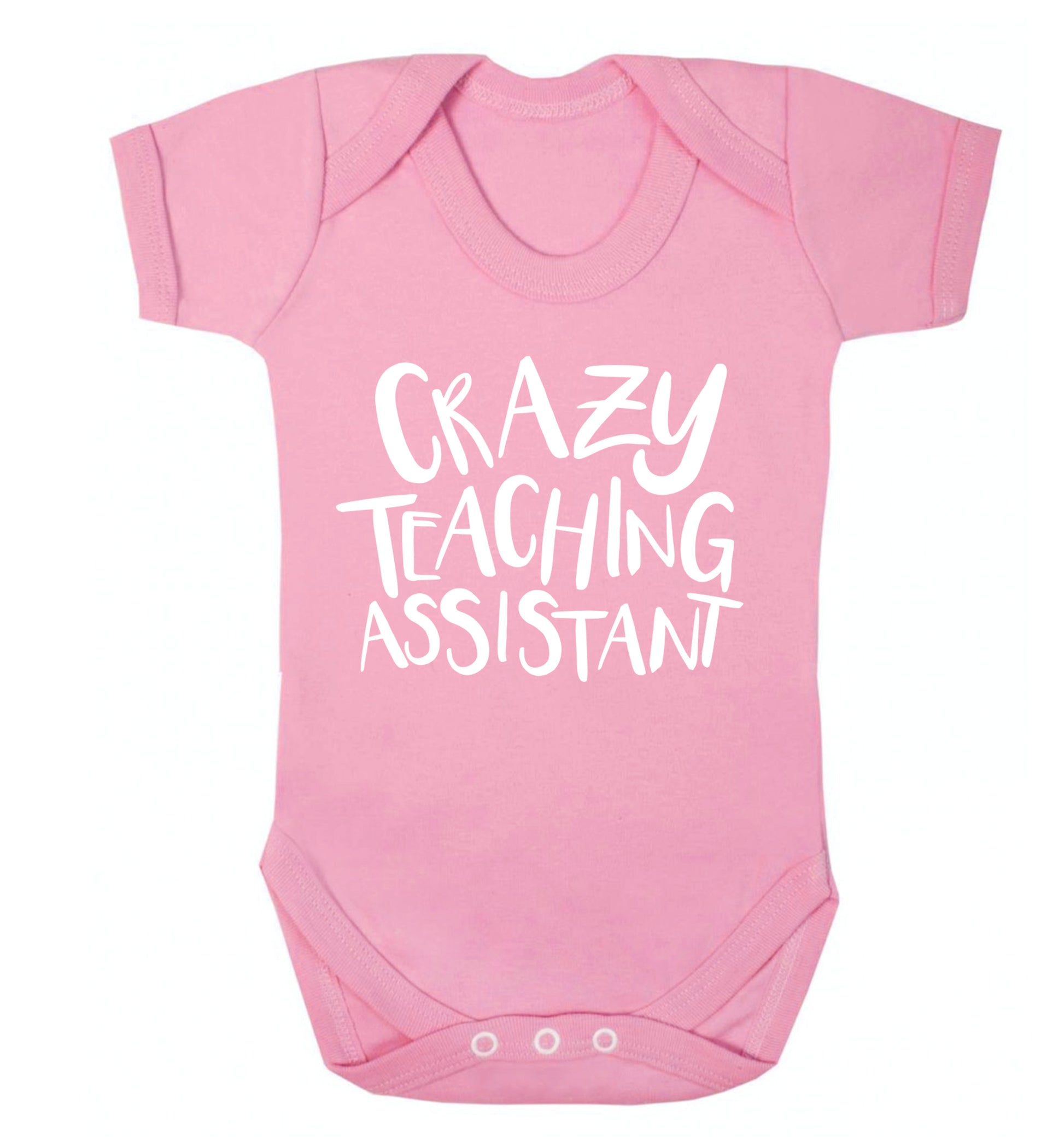 Crazy Teaching Assistant Baby Vest pale pink 18-24 months