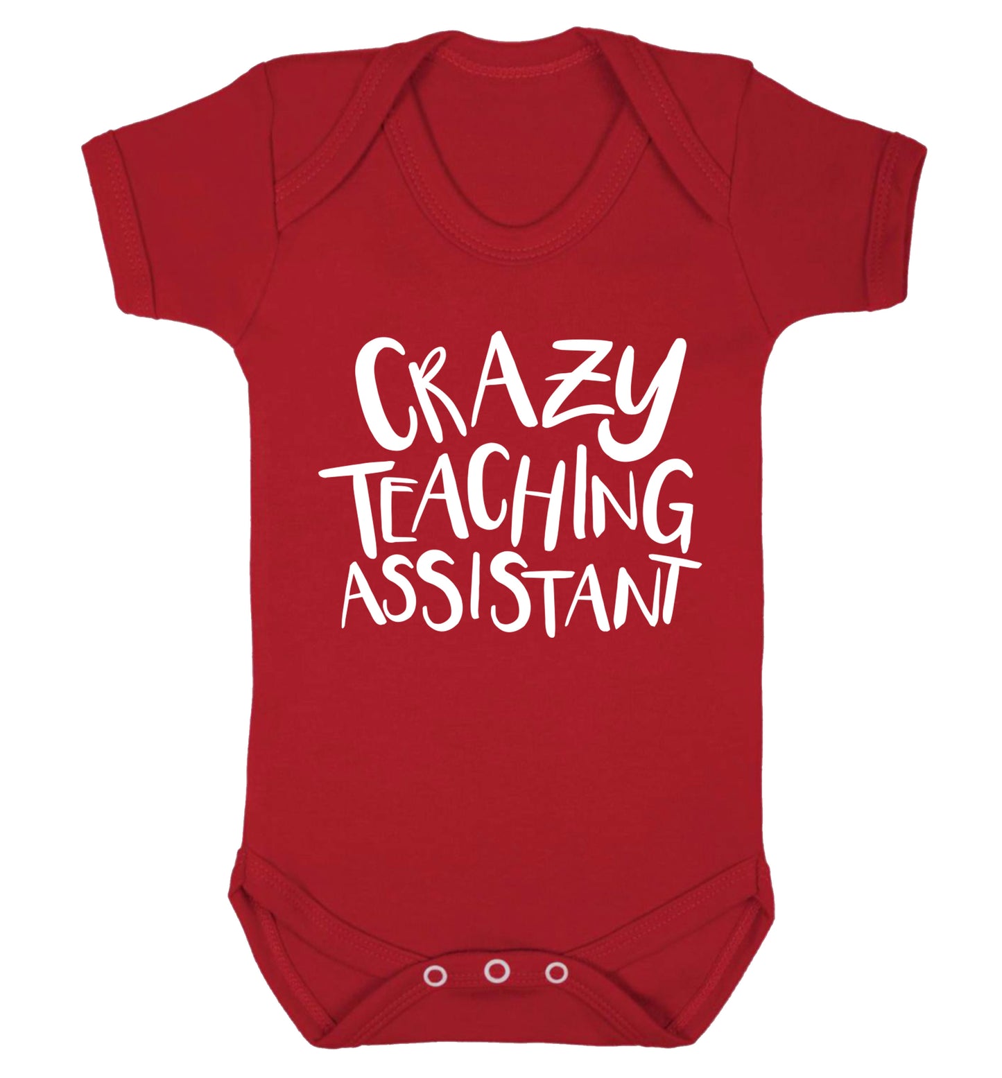 Crazy Teaching Assistant Baby Vest red 18-24 months