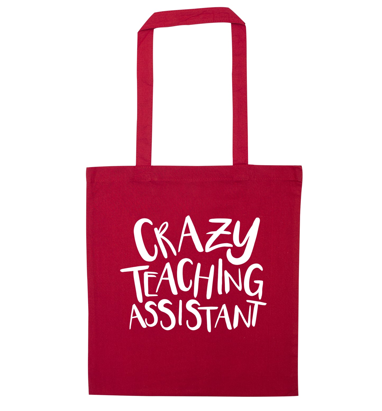 Crazy Teaching Assistant red tote bag