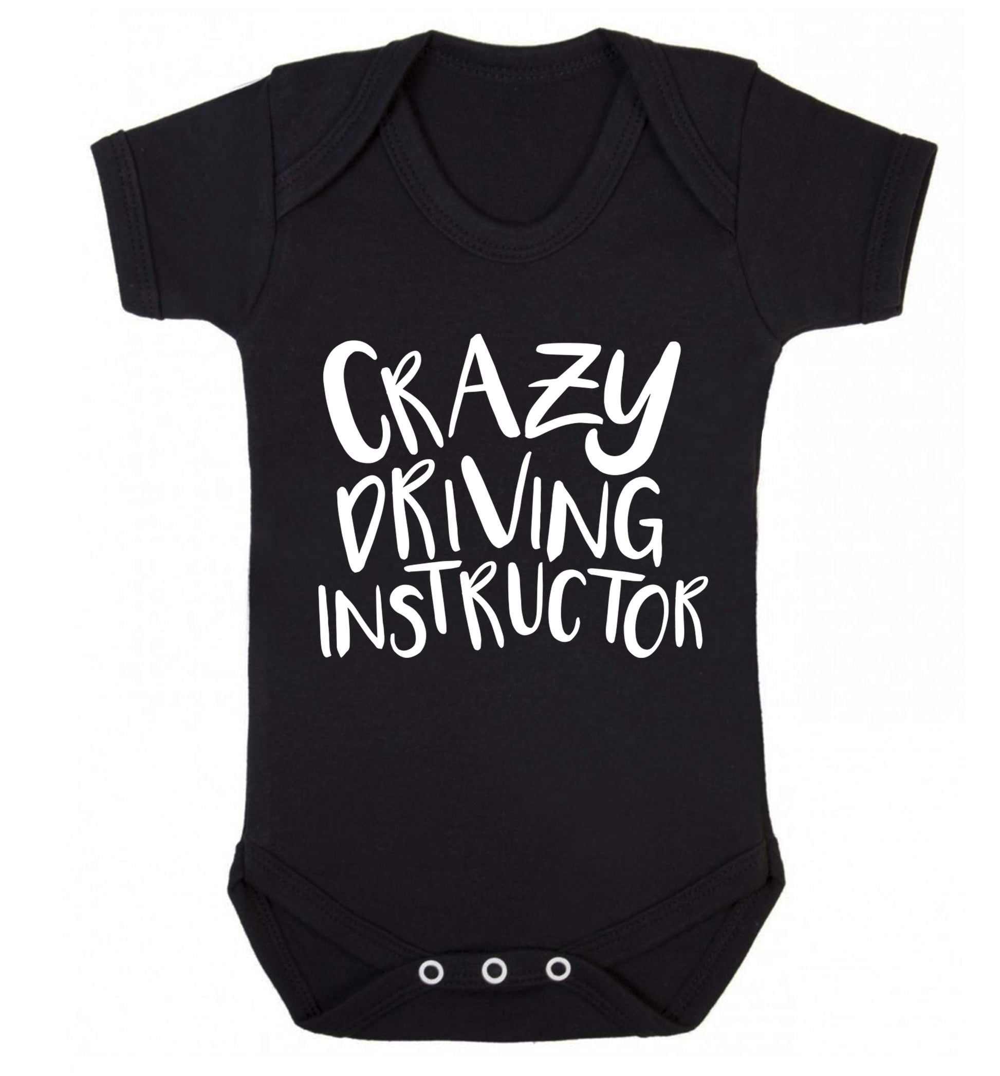 Crazy driving instructor Baby Vest black 18-24 months