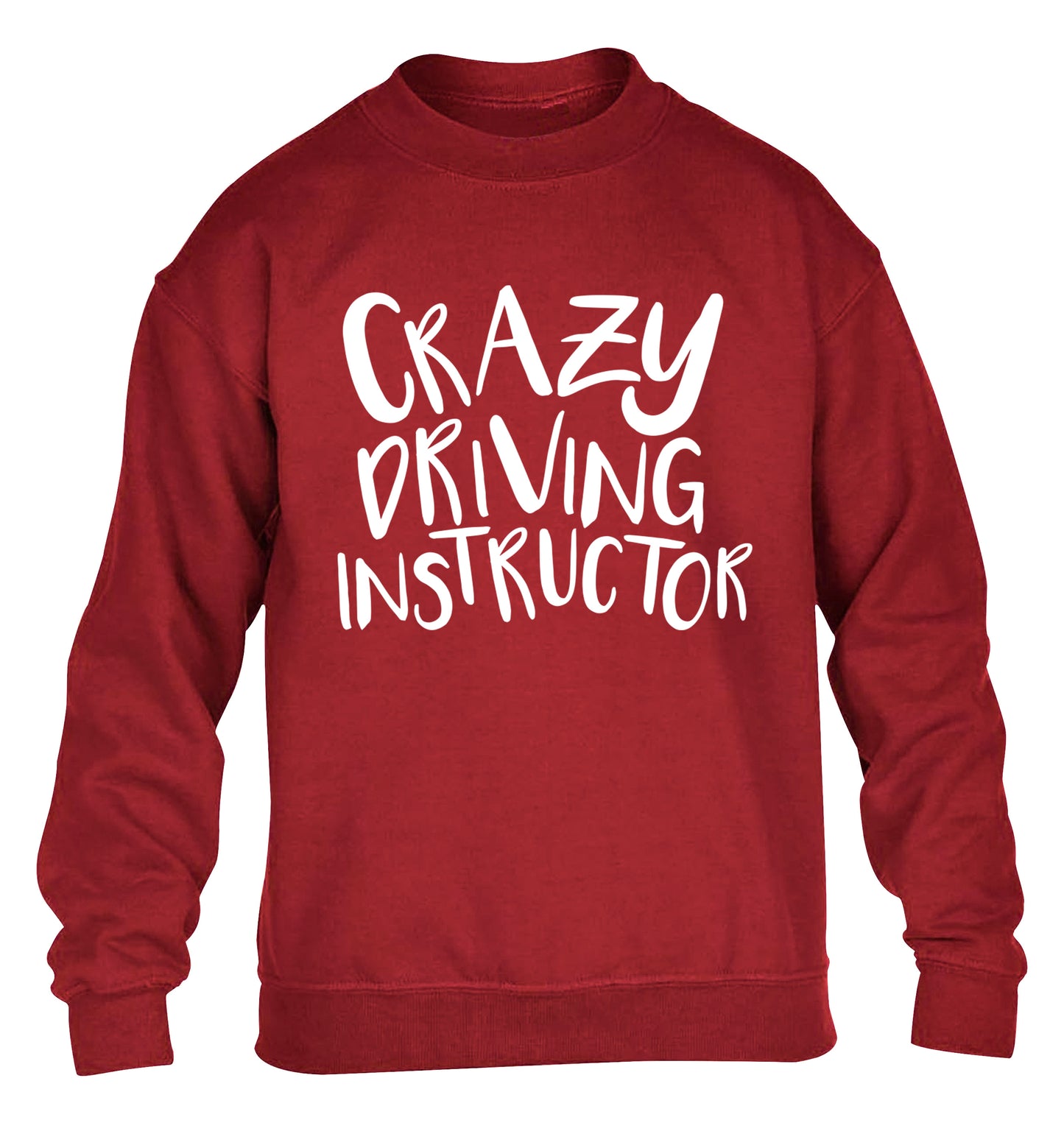 Crazy driving instructor children's grey sweater 12-13 Years