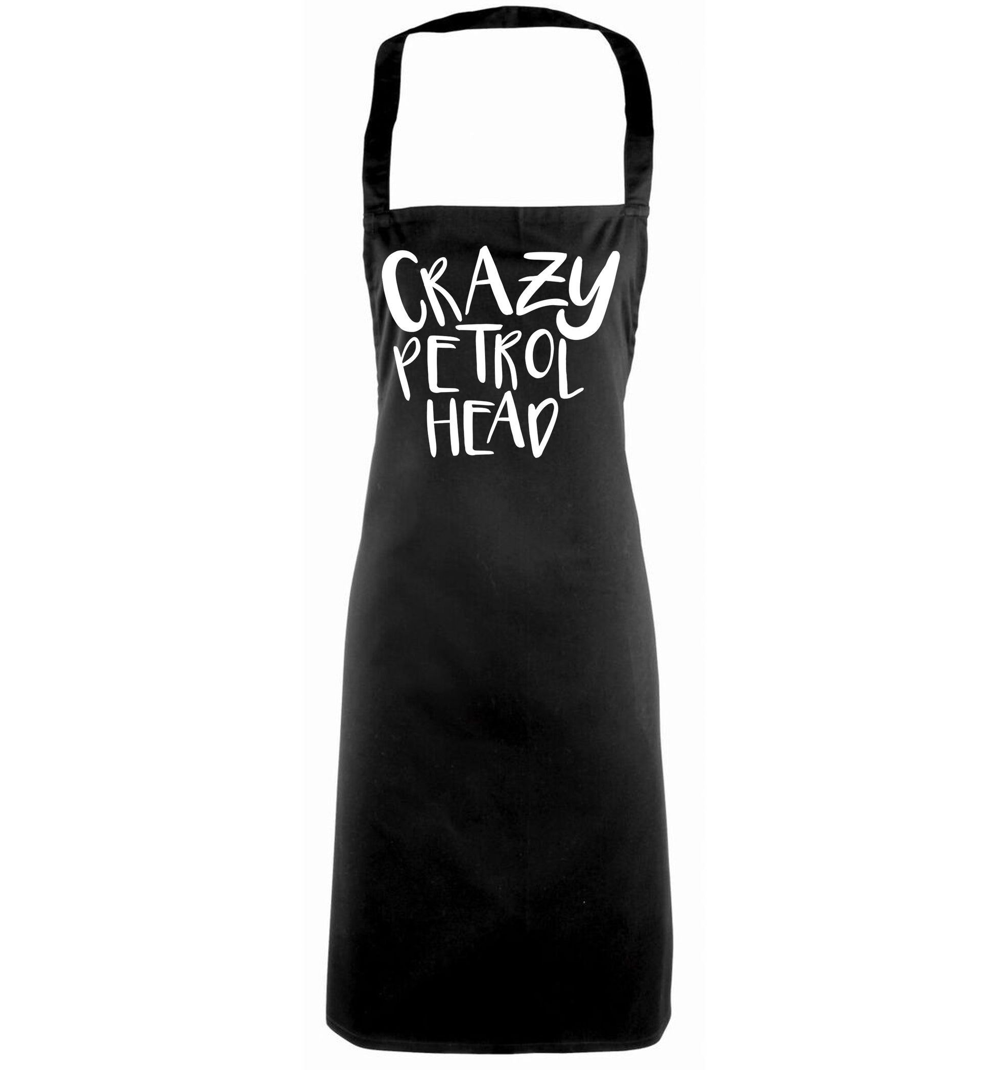 Crazy petrol head black apron