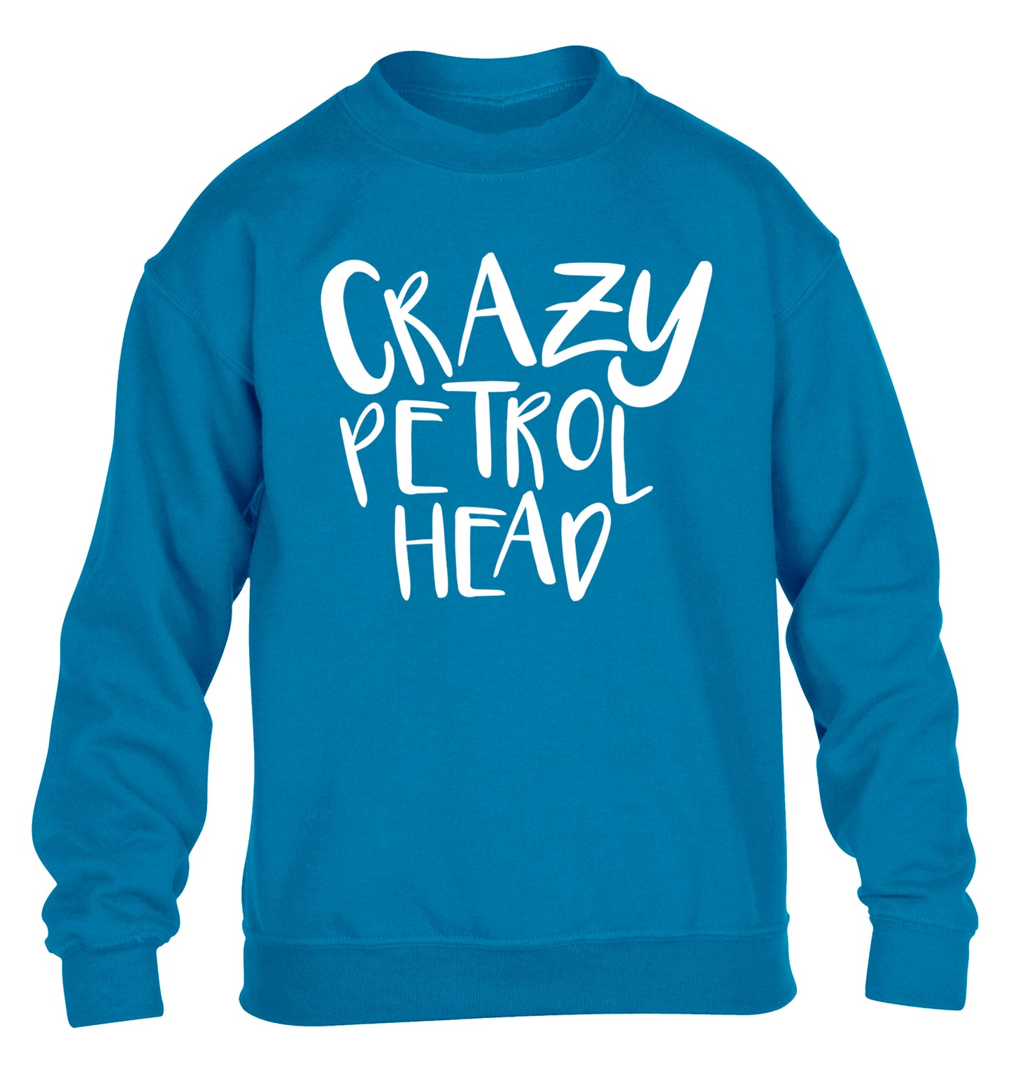 Crazy petrol head children's blue sweater 12-13 Years