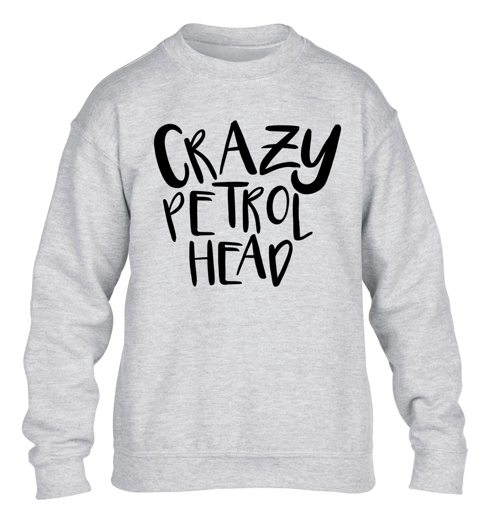 Crazy petrol head children's grey sweater 12-13 Years