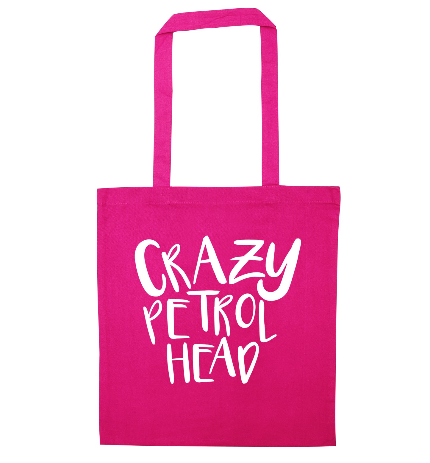 Crazy petrol head pink tote bag