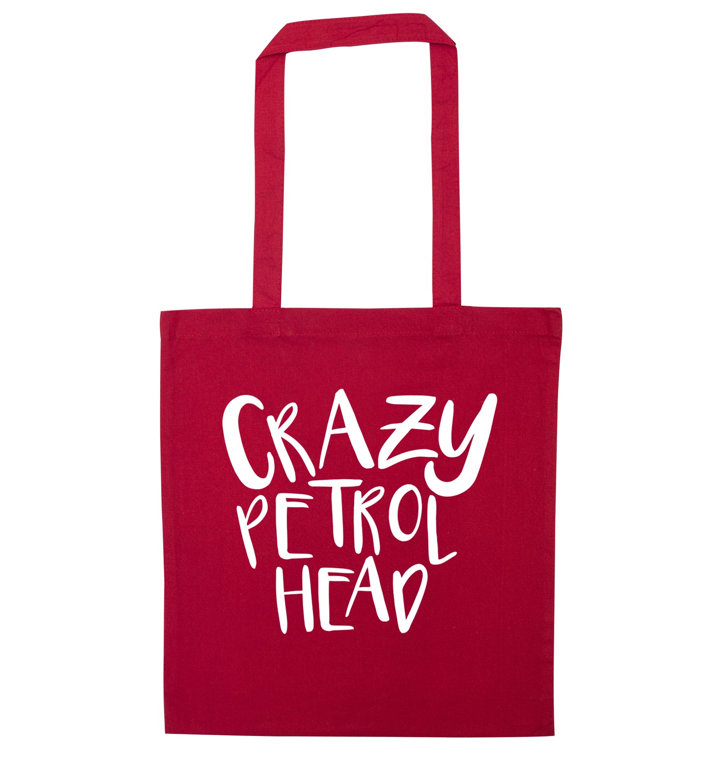 Crazy petrol head red tote bag