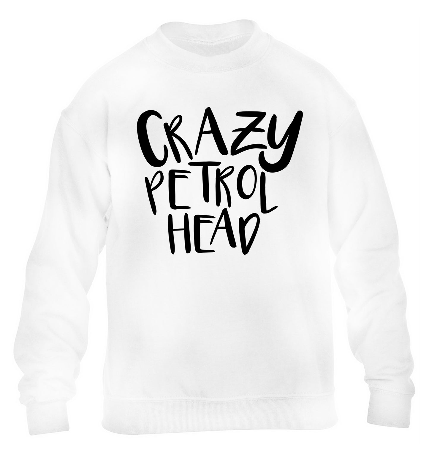 Crazy petrol head children's white sweater 12-13 Years