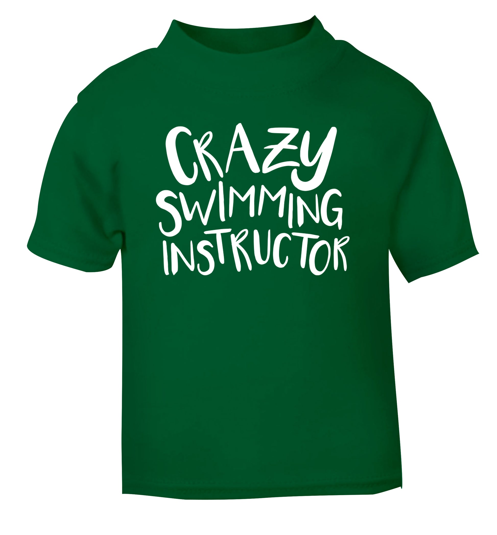 Crazy swimming instructor green Baby Toddler Tshirt 2 Years