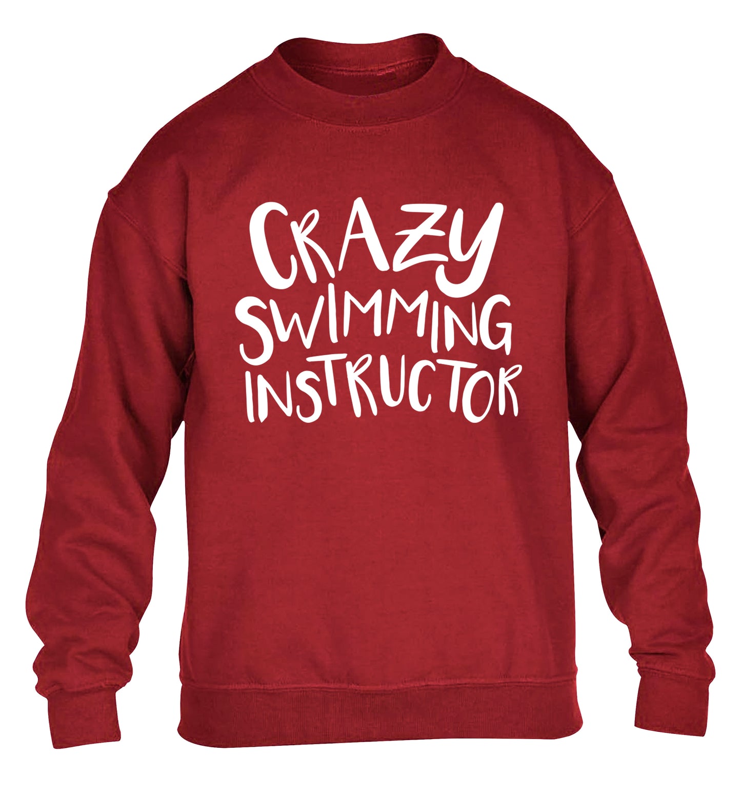 Crazy swimming instructor children's grey sweater 12-13 Years